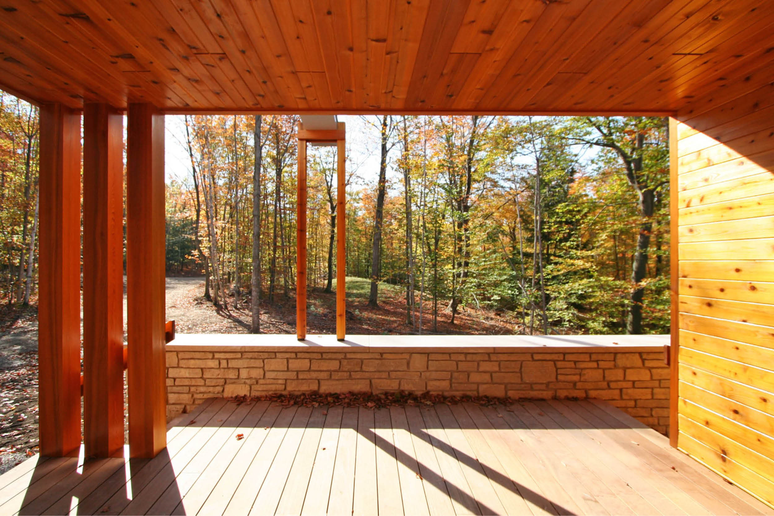 Modern Prefab Cabin House | Wisconsin | Butterfly Roof Cedar Siding Stone Wall Deck | RES4