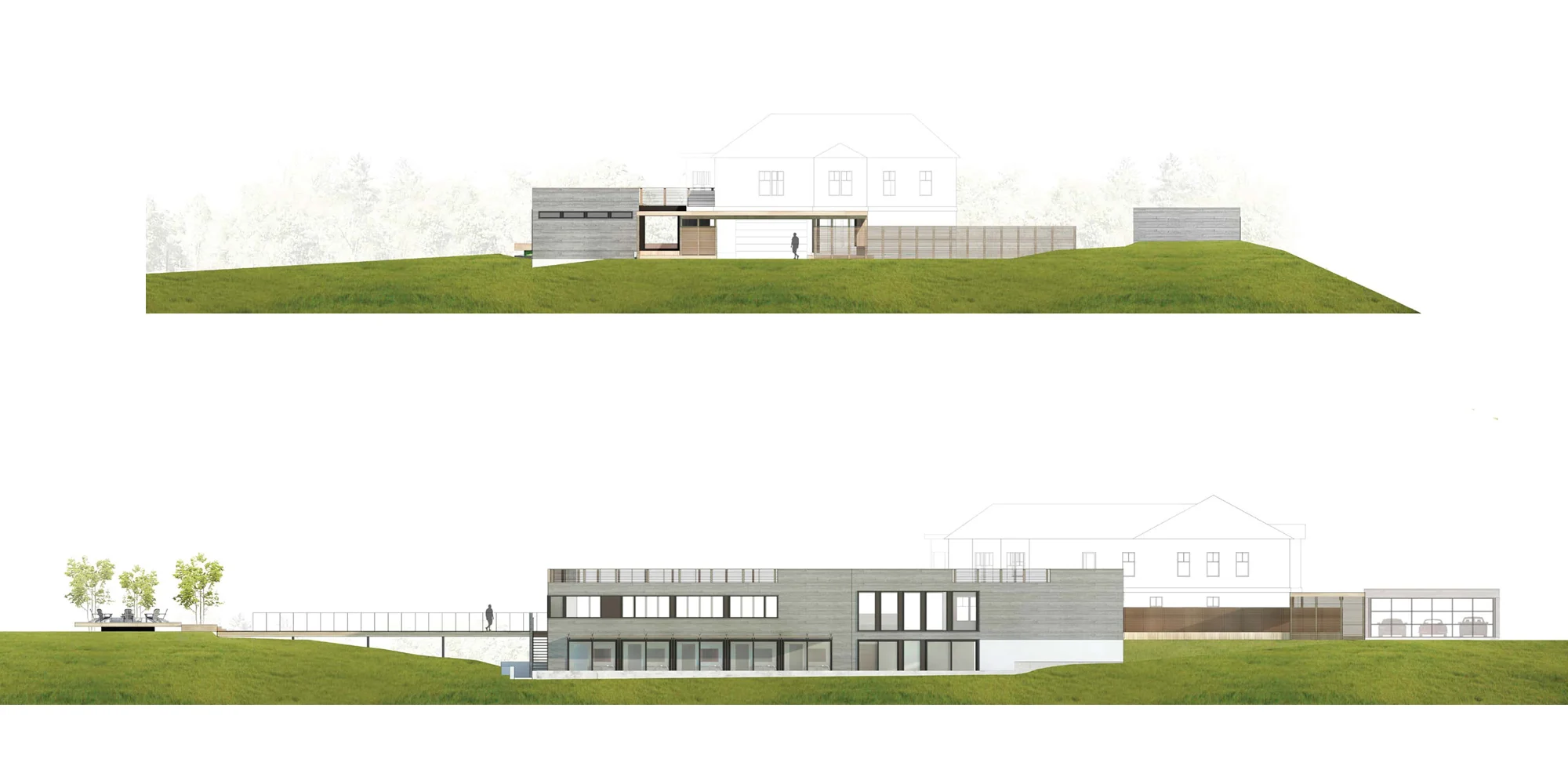 Elevation - West & North