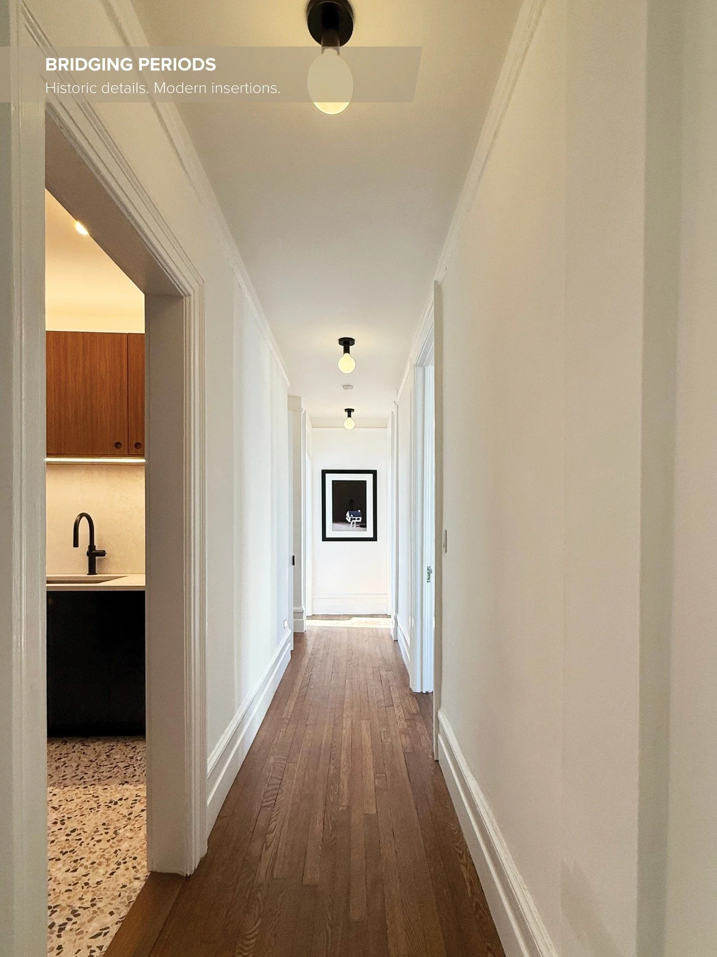 MORNINGSIDE HEIGHTS APARTMENT

A prewar interior recalibrated. 

This renovation began with preservation: original inlaid wood floors, mouldings, glass-lited doors, and cast iron radiators establish proportion, rhythm, and warmth. 

But the fun part 