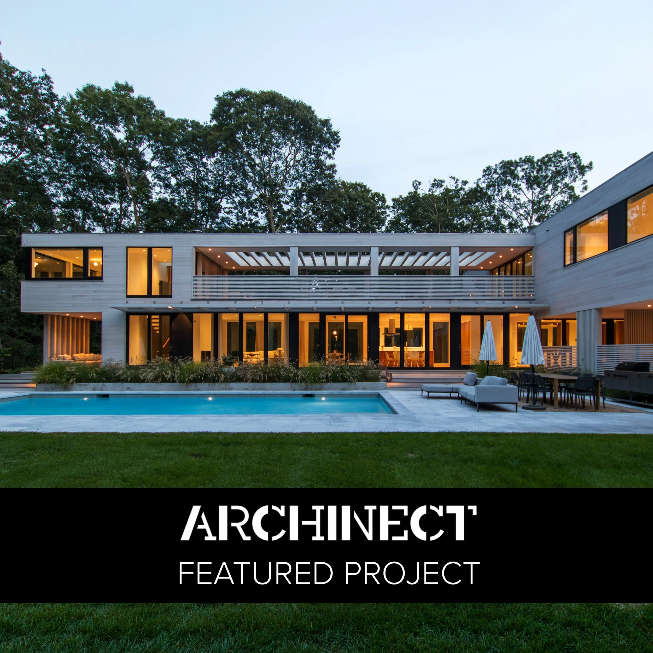 Featured on Archinect: Northwest Woods Residence.

Located in the Northwest Woods of East Hampton, this MODERN MODULAR home was designed as a series of indoor and outdoor living spaces organized around privacy, light, and seasonal living.

Built as 1