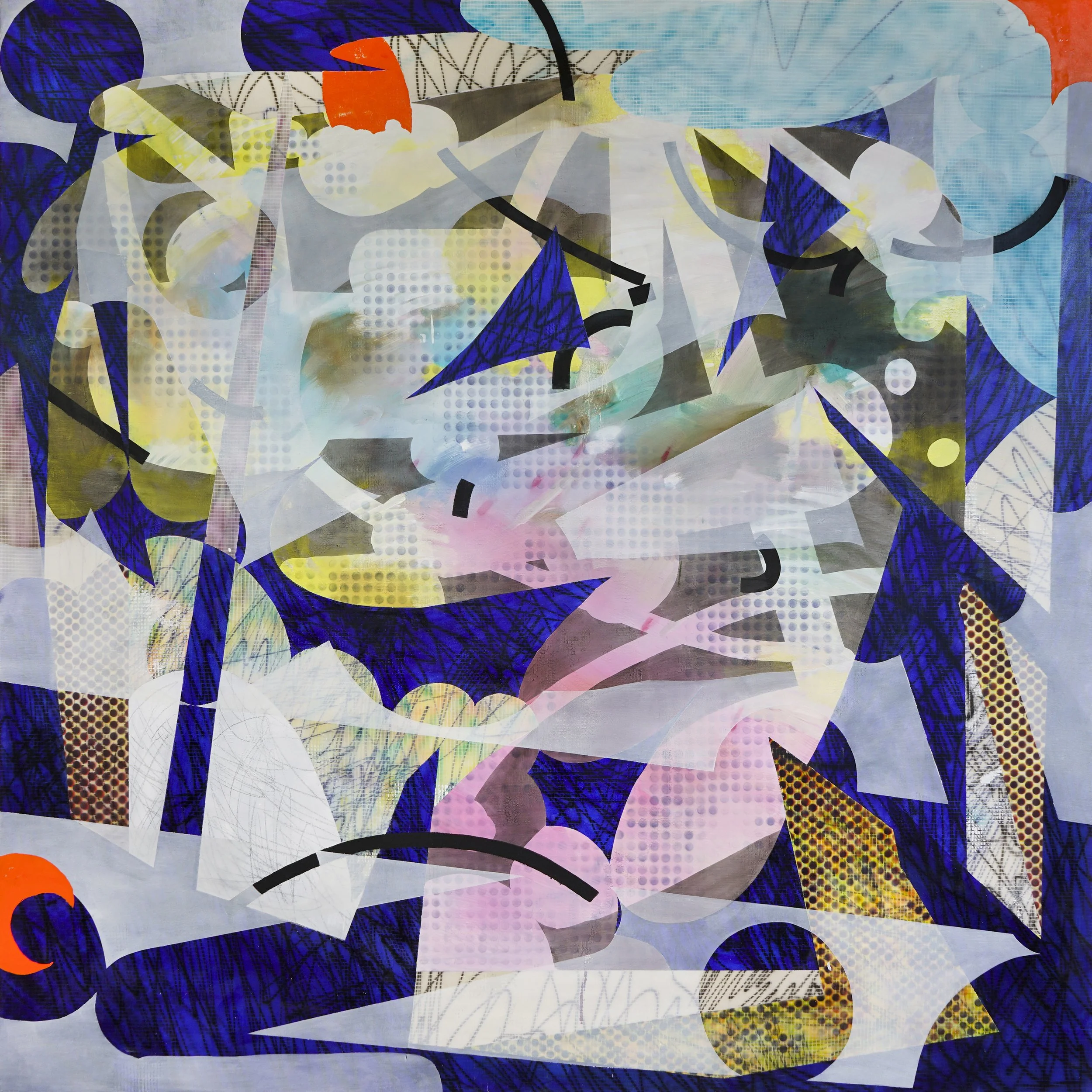 Notation: Dividing Landscapes, Ink, Oil and Acrylic on Nettle, 220X220, 2024.jpg