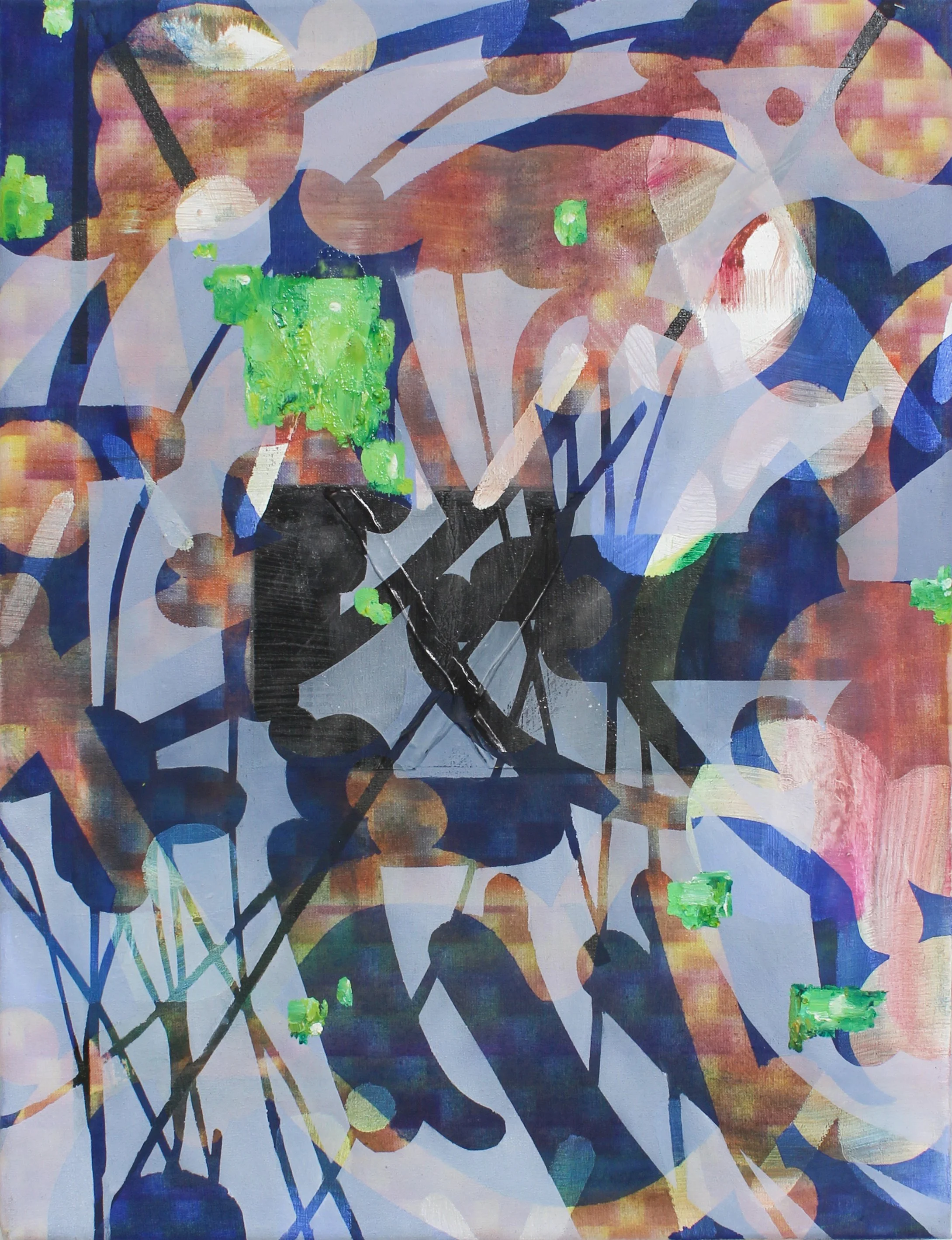 Notaion #12, Ink, Oil and Acrylic on Nettle, 40X30, 2024.jpg