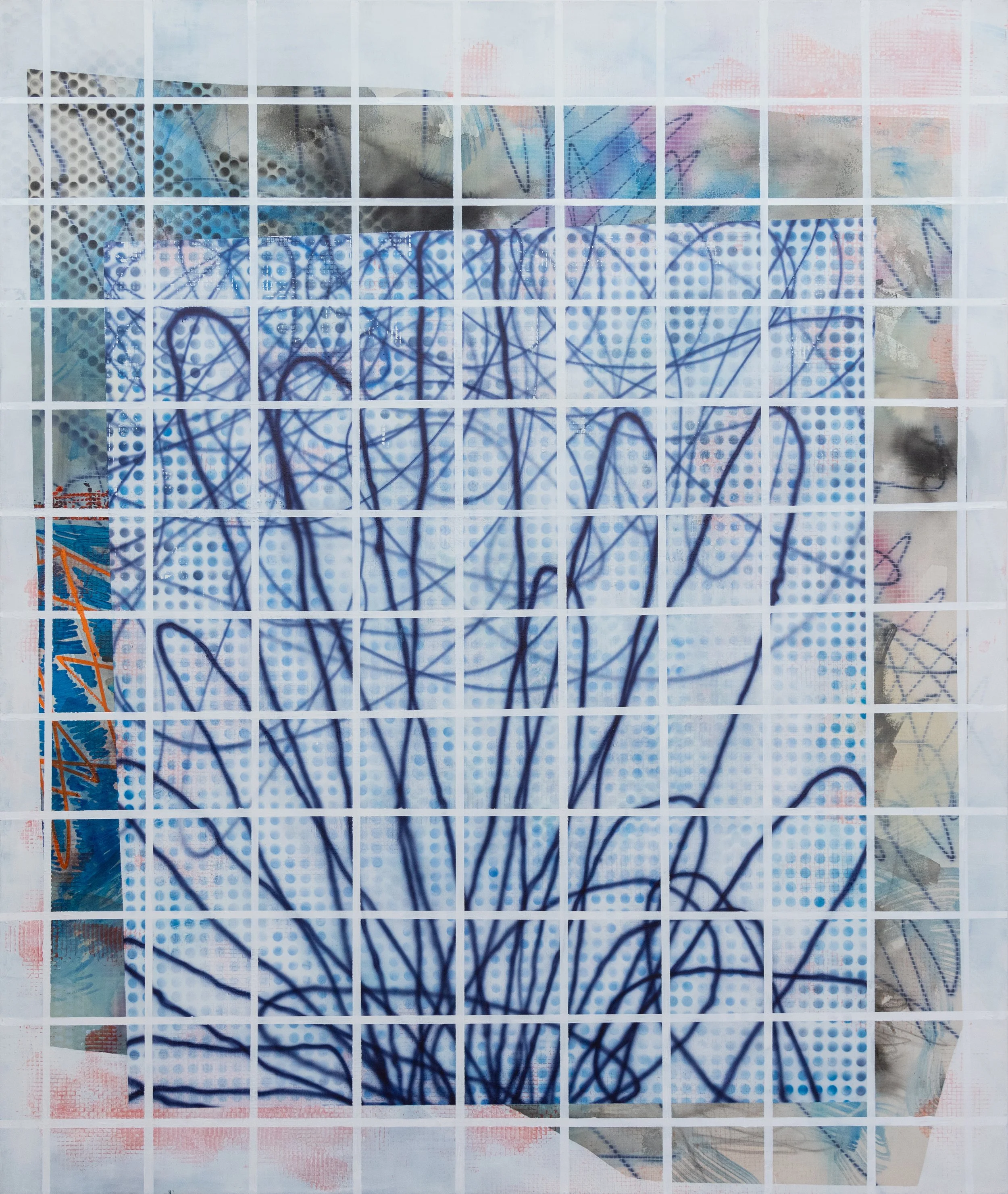 4 Layers #5, Ink and acrylic on nettle, 190cmX160cm,2023.jpg