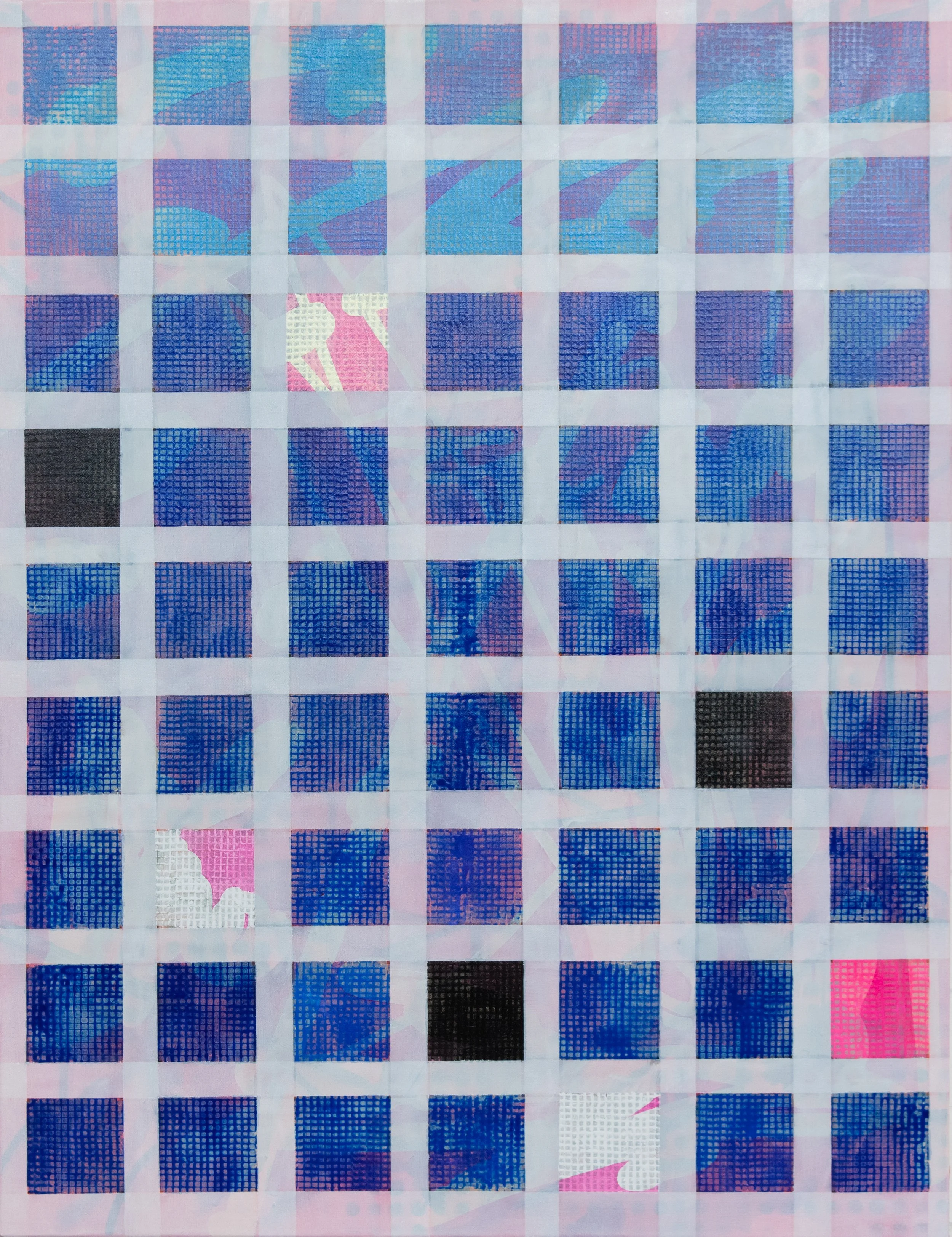 4 Layers: Blumentopf am Fenster #1(창가의 꽃 #1), Ink, oil and acrylic on canvas, 130cmX100, 2024.jpg