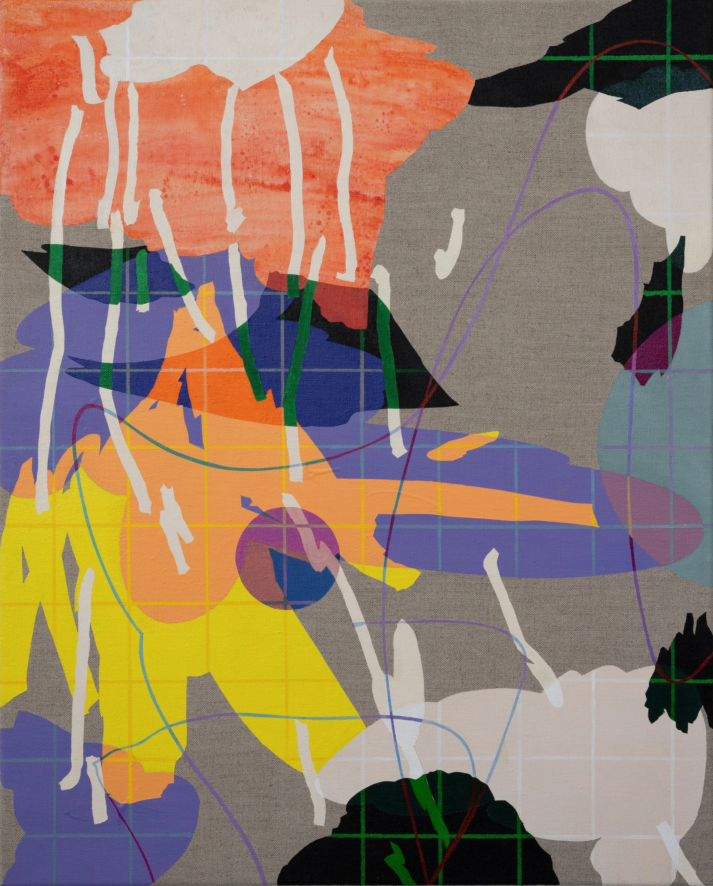 Schattenspiel #3 ('Milka' der Schäfer), 75X60cm, ink and acrylic on linen, 2025.jpg