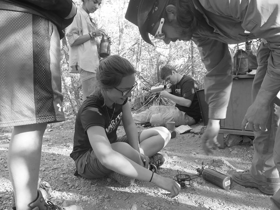 Seekers preparing dinner in Big Bend :: Awakening Trip 2016