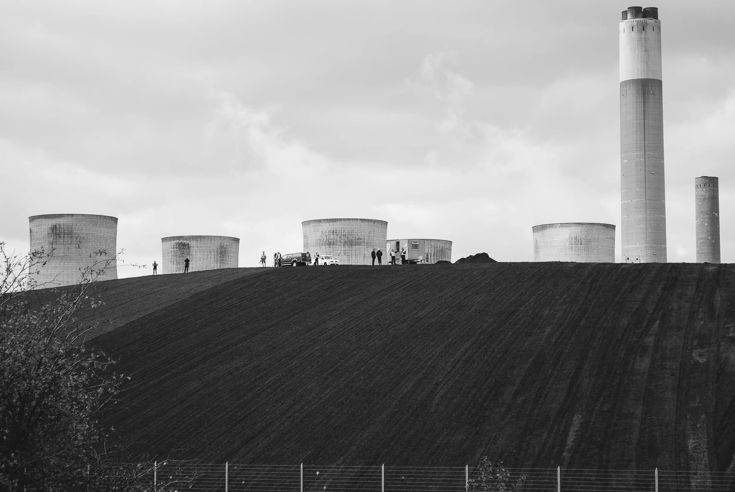 Ratcliffe-on-Soar power station and a pile of coal