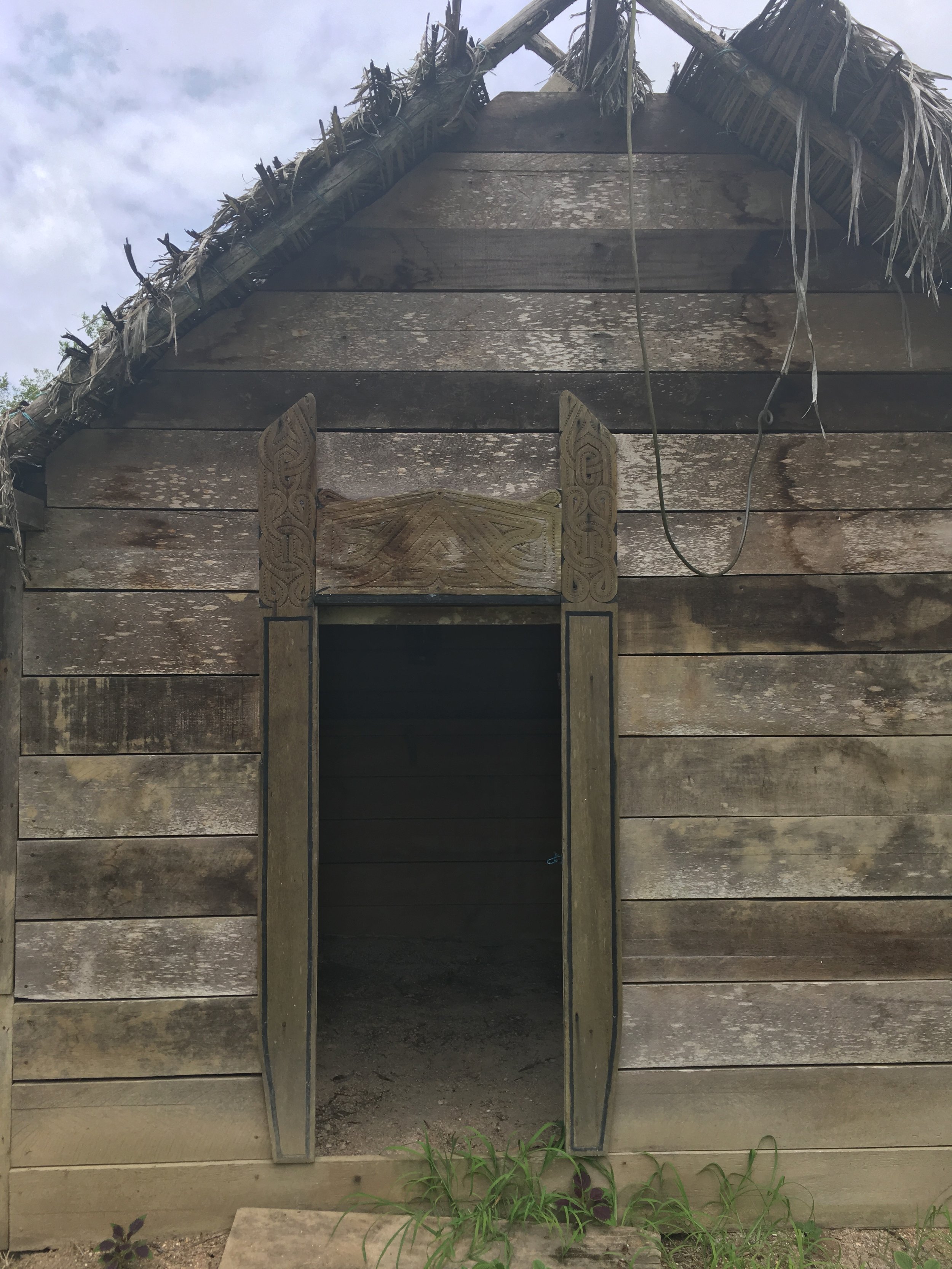  A traditional Saamaka (also known as Saramaka or Saramakaner) Maroon house at the New Amsterdam Open Air Museum. 