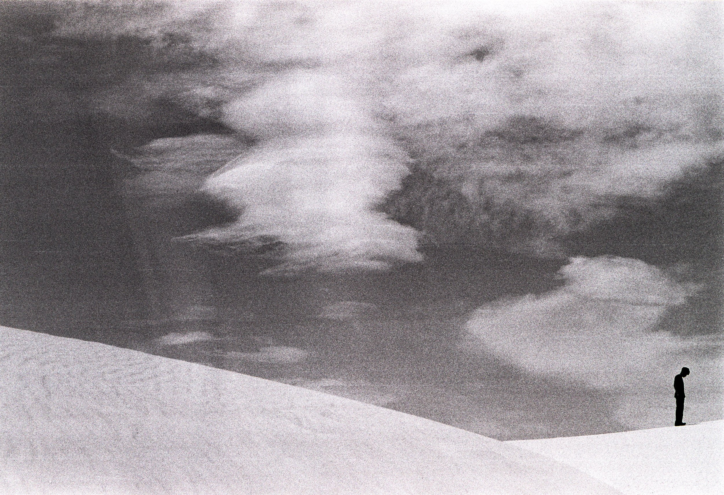 Joey Silhouette White Sand Dunes New Mexico Nikon F B&W Film Roll Cropped.jpg