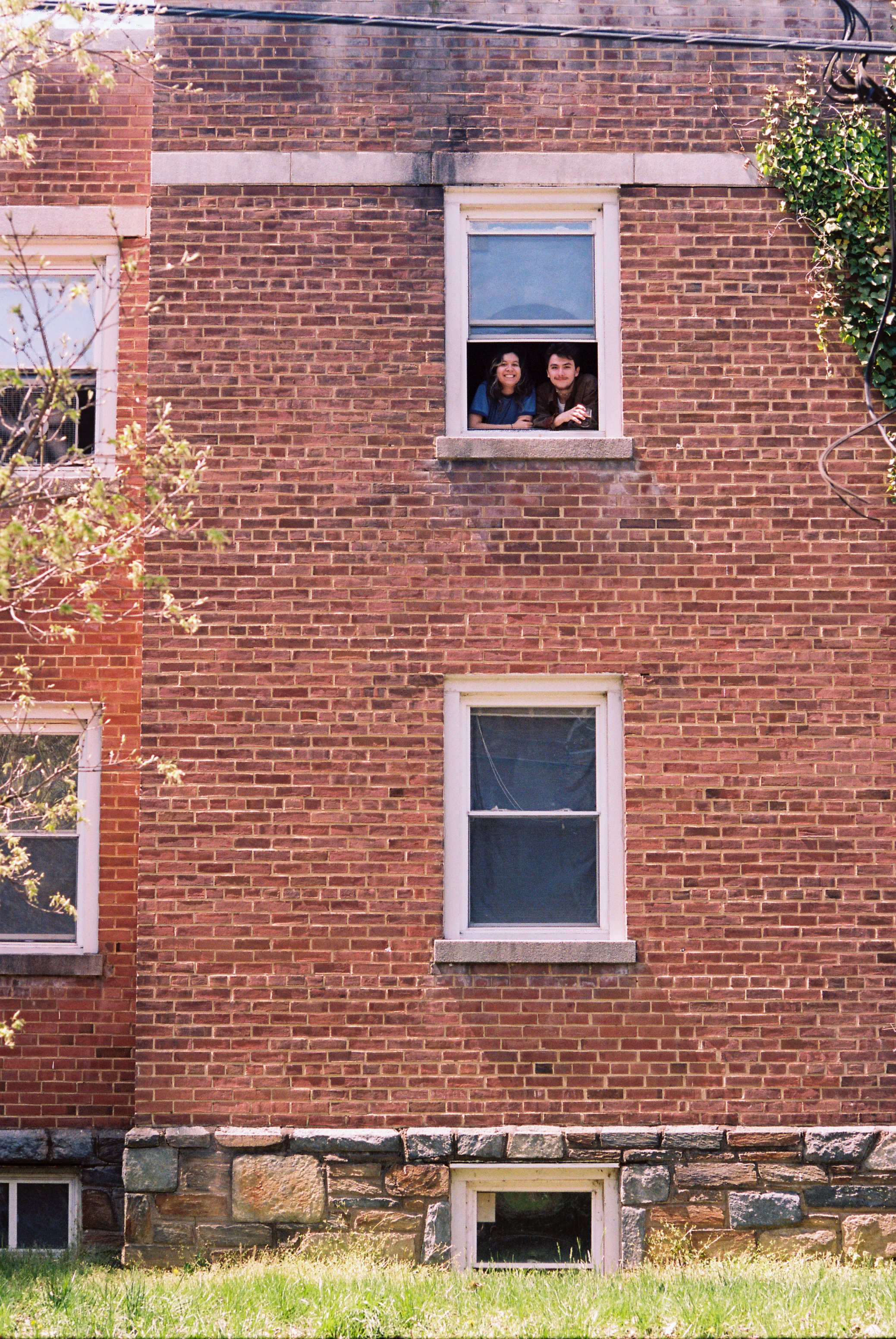 Sebastian and Salome Out of Window Glover Park DC Canon F1 Film.jpg