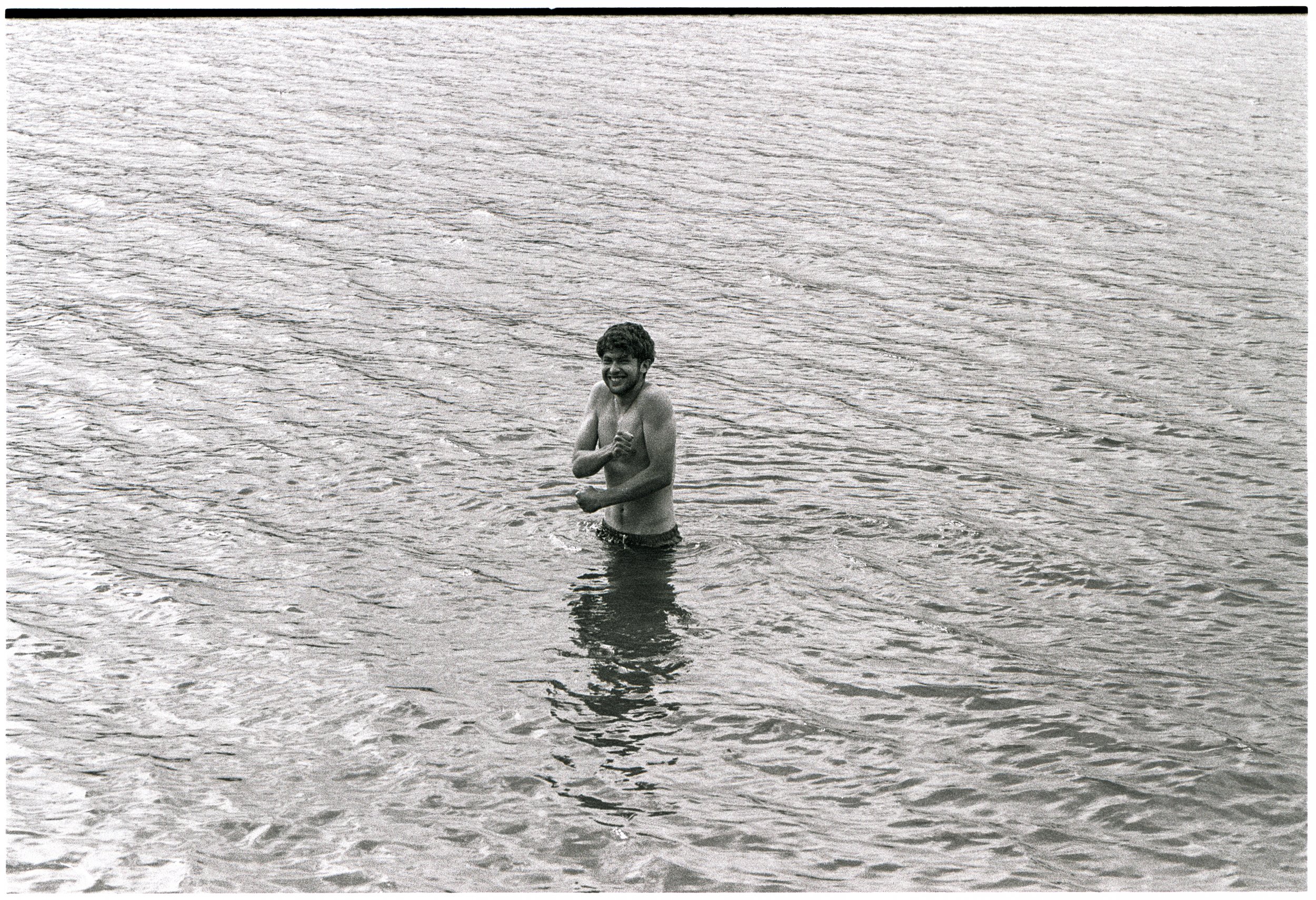 Joey in the Water Ohio Nikon F B&W Film.jpg