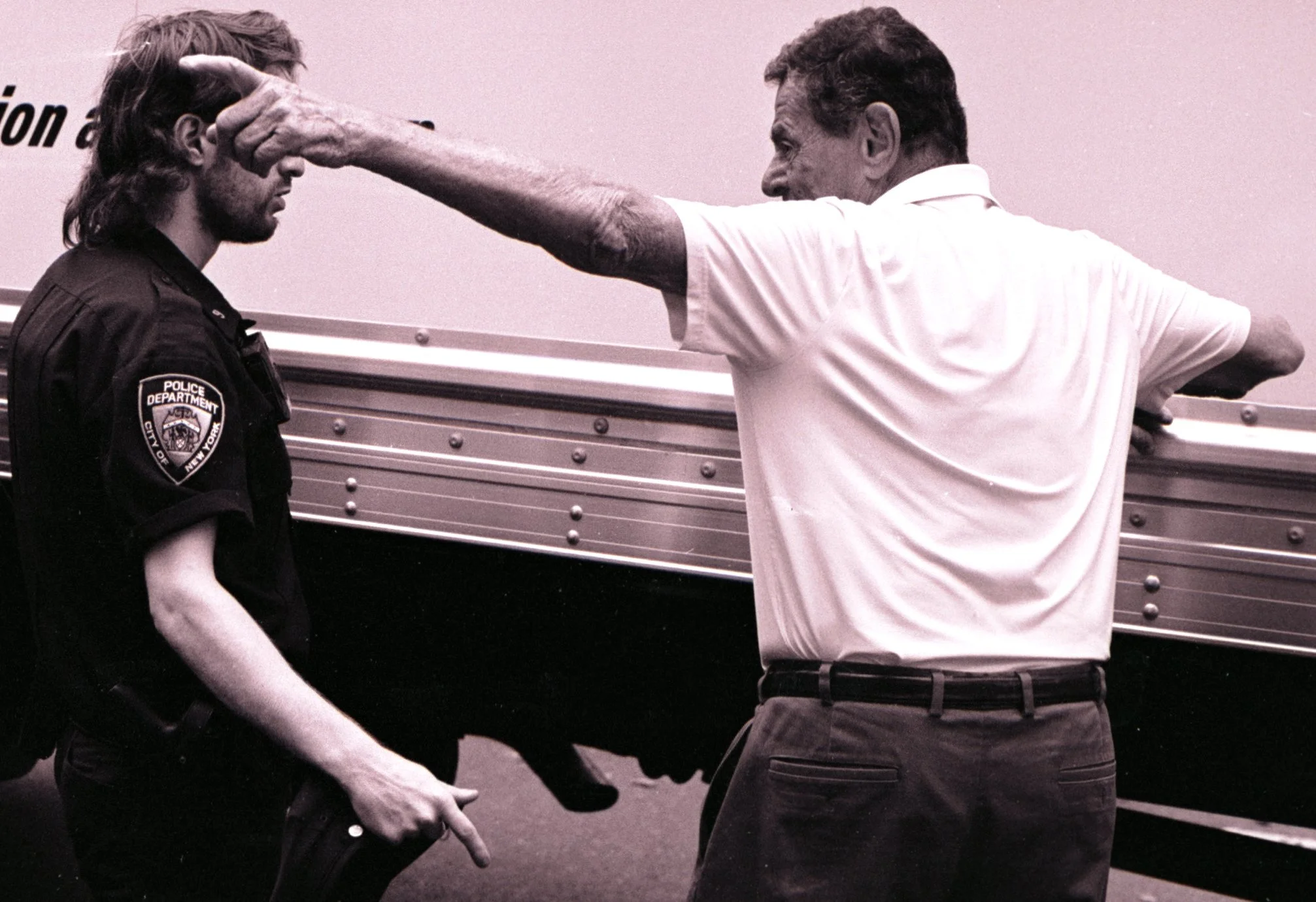 Pointing Fingers Police NYC Marathon B&W Film Official.jpg