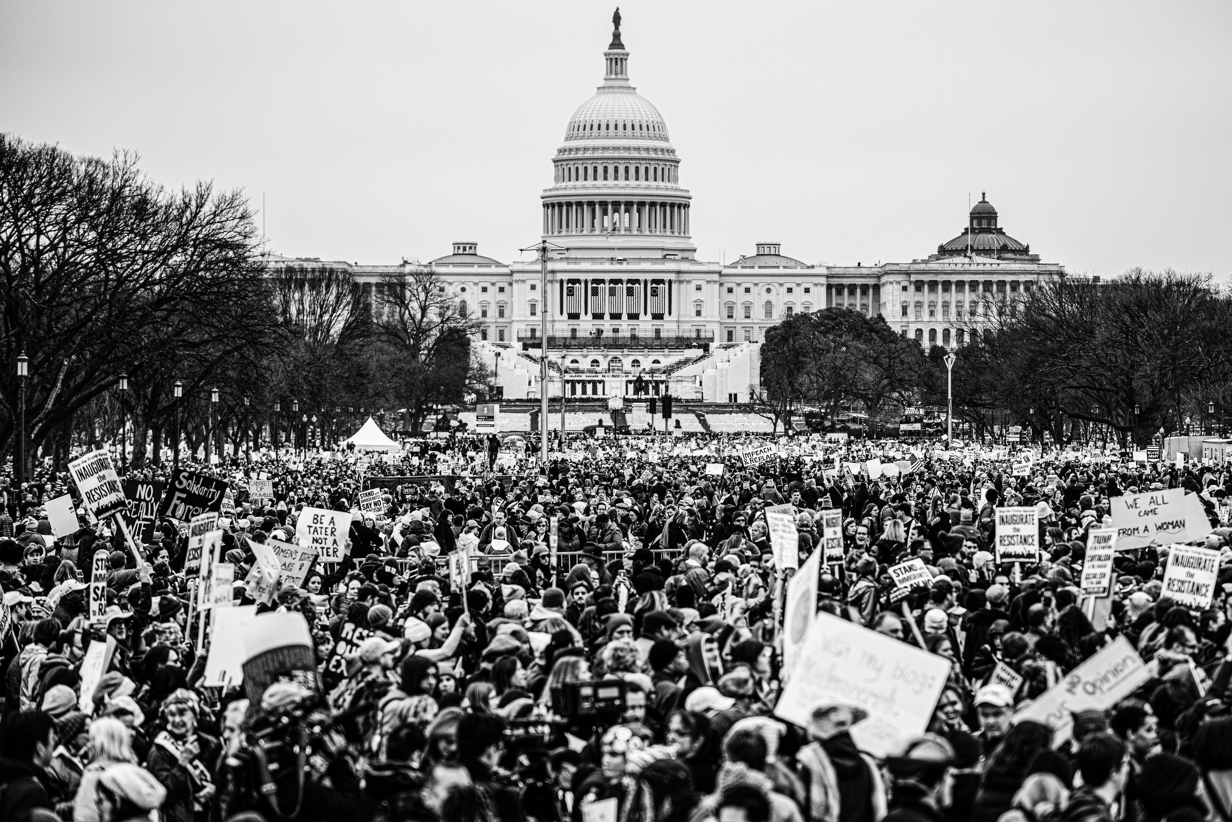 Womans March Capitol B&W DC.jpg