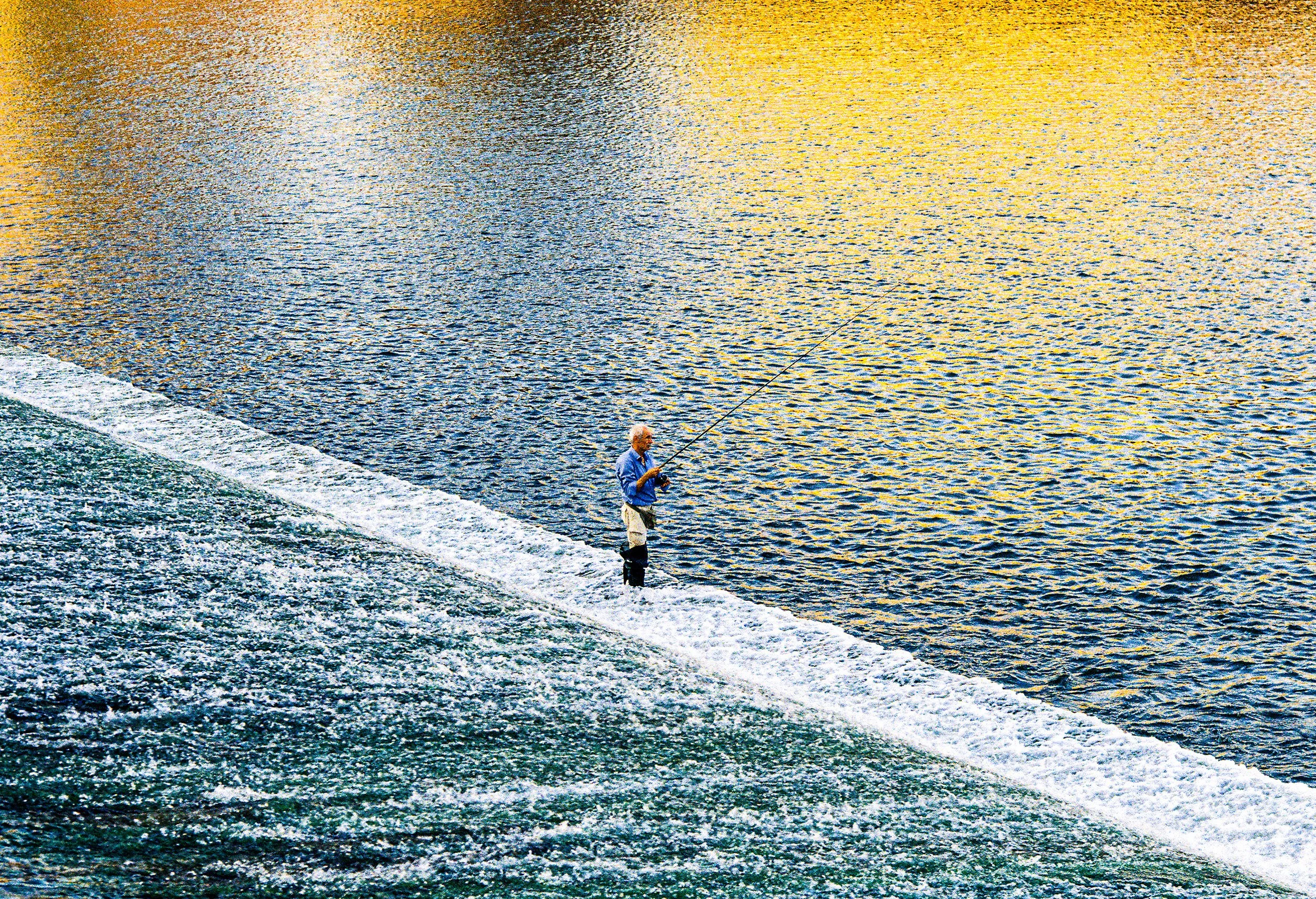 Lone Fisherman Morning Light Canon F1 Film Florence Official.jpg