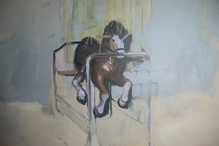 ***SOLD*** 'Crime scene' oil on stretched canvas 40' x 30' 2014
