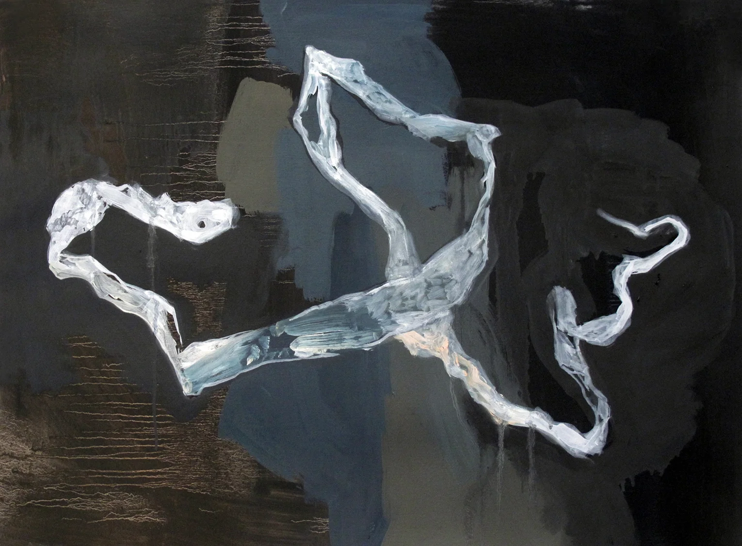$200 "In another life" oil on primed paper 30' x 22' 2016