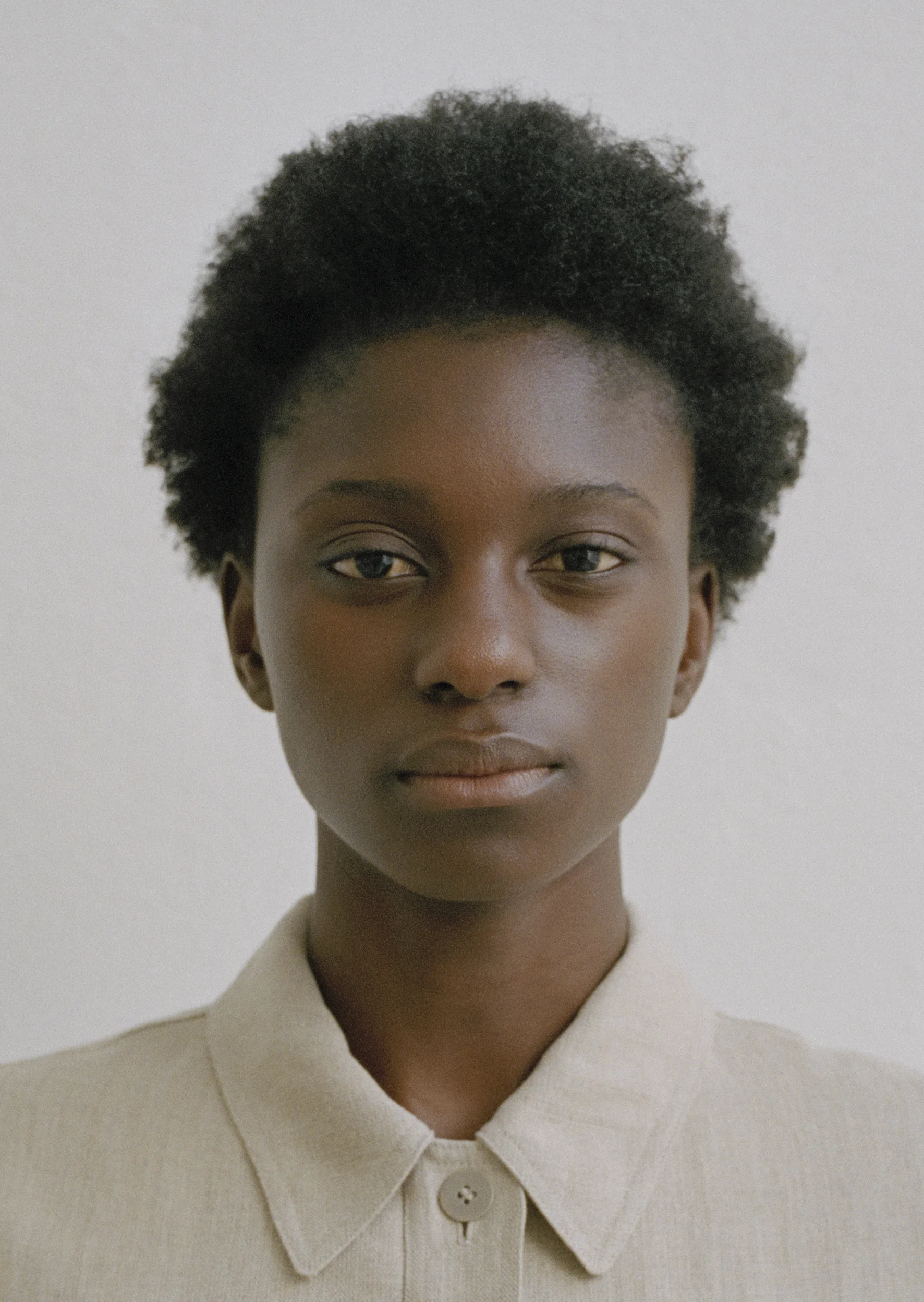 Raw linen button-down chemisier 