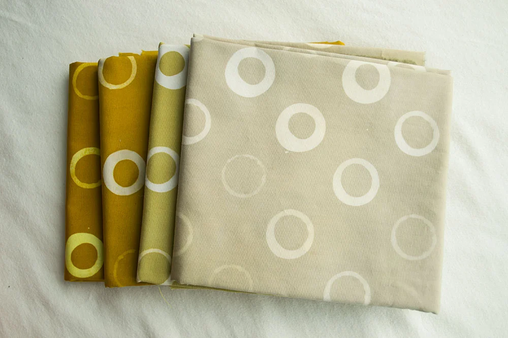 Shades of ecru, amber, and marigold make the neutral bundle great blenders.
