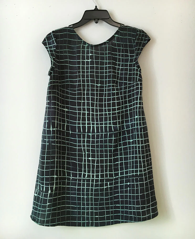 The Kenedy dress from Seamwork Magazine in hand dyed rayon.
