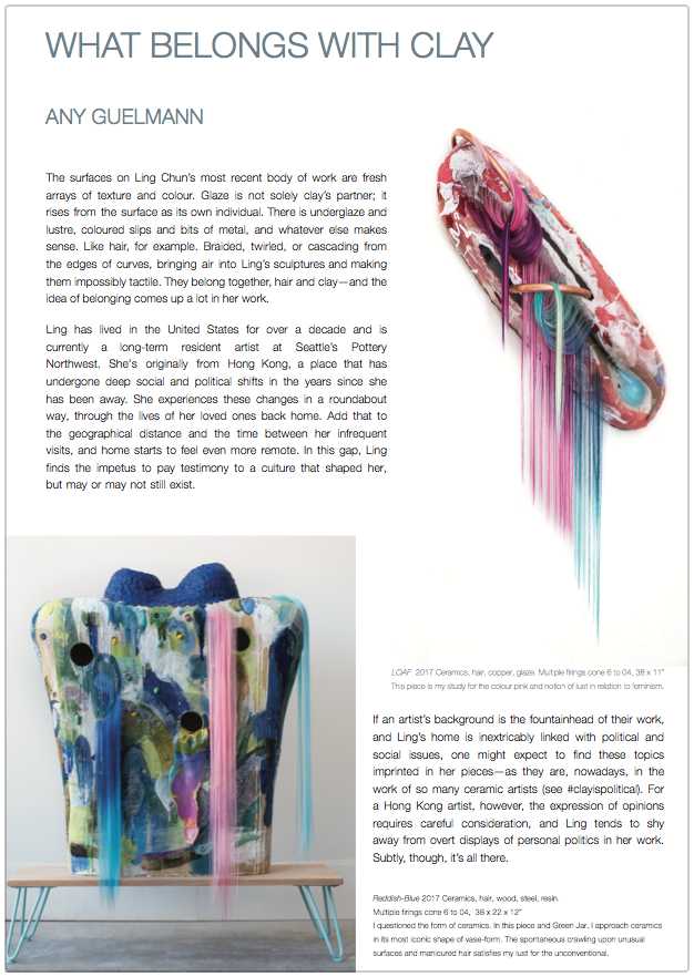 Ling Chun Any Guelmann Ceramics Ireland