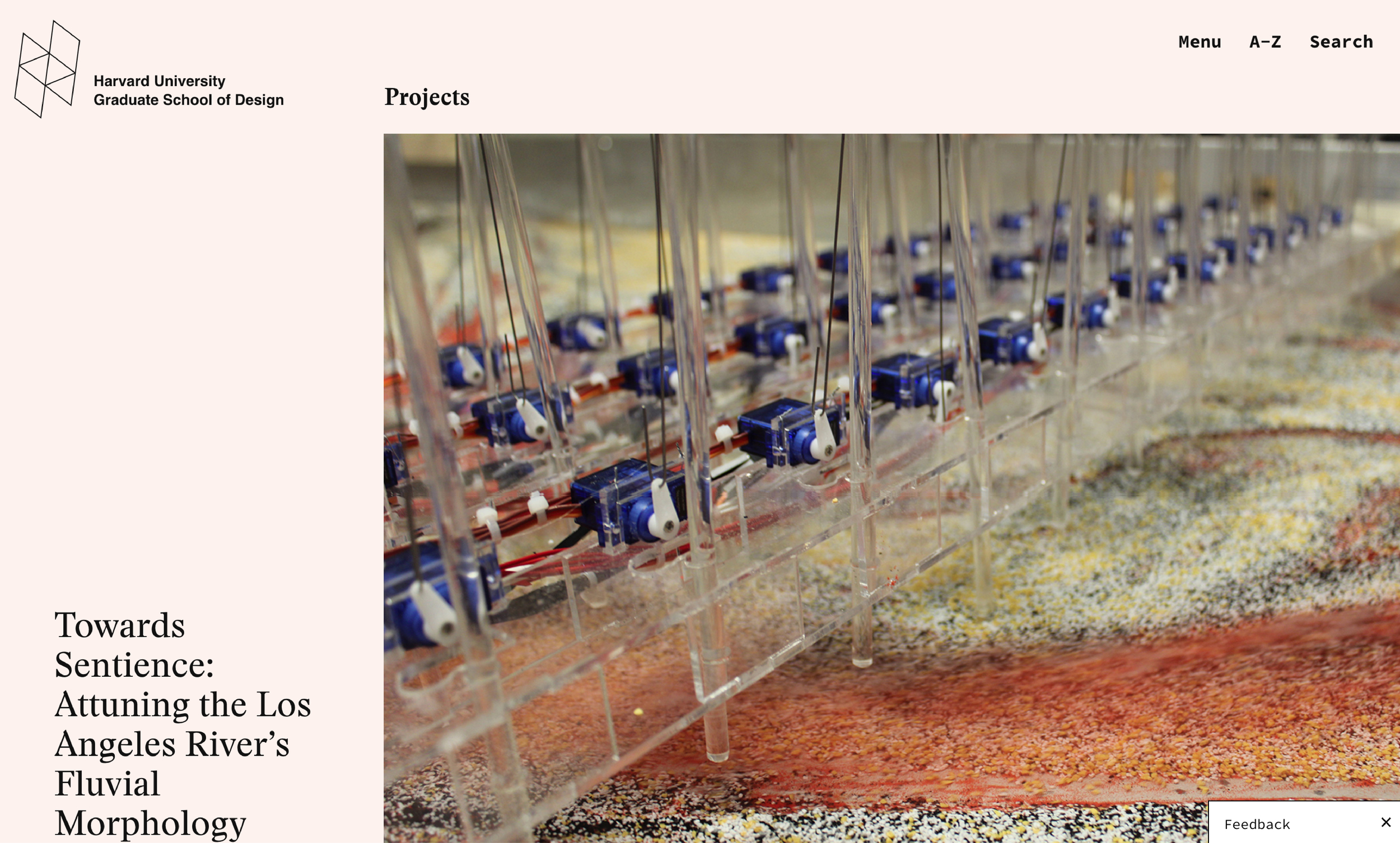 Towards Sentience ™ , as featured on the Harvard GSD's school webpage