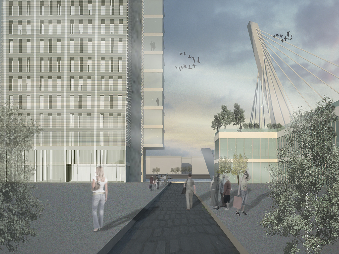 Axial Perspective towards the Marina