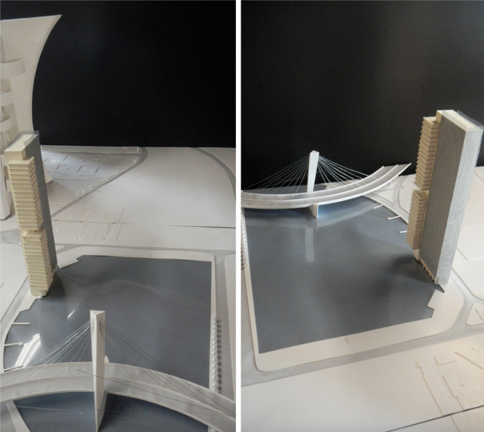 Conceptual Sketch Model of the tower design insitu