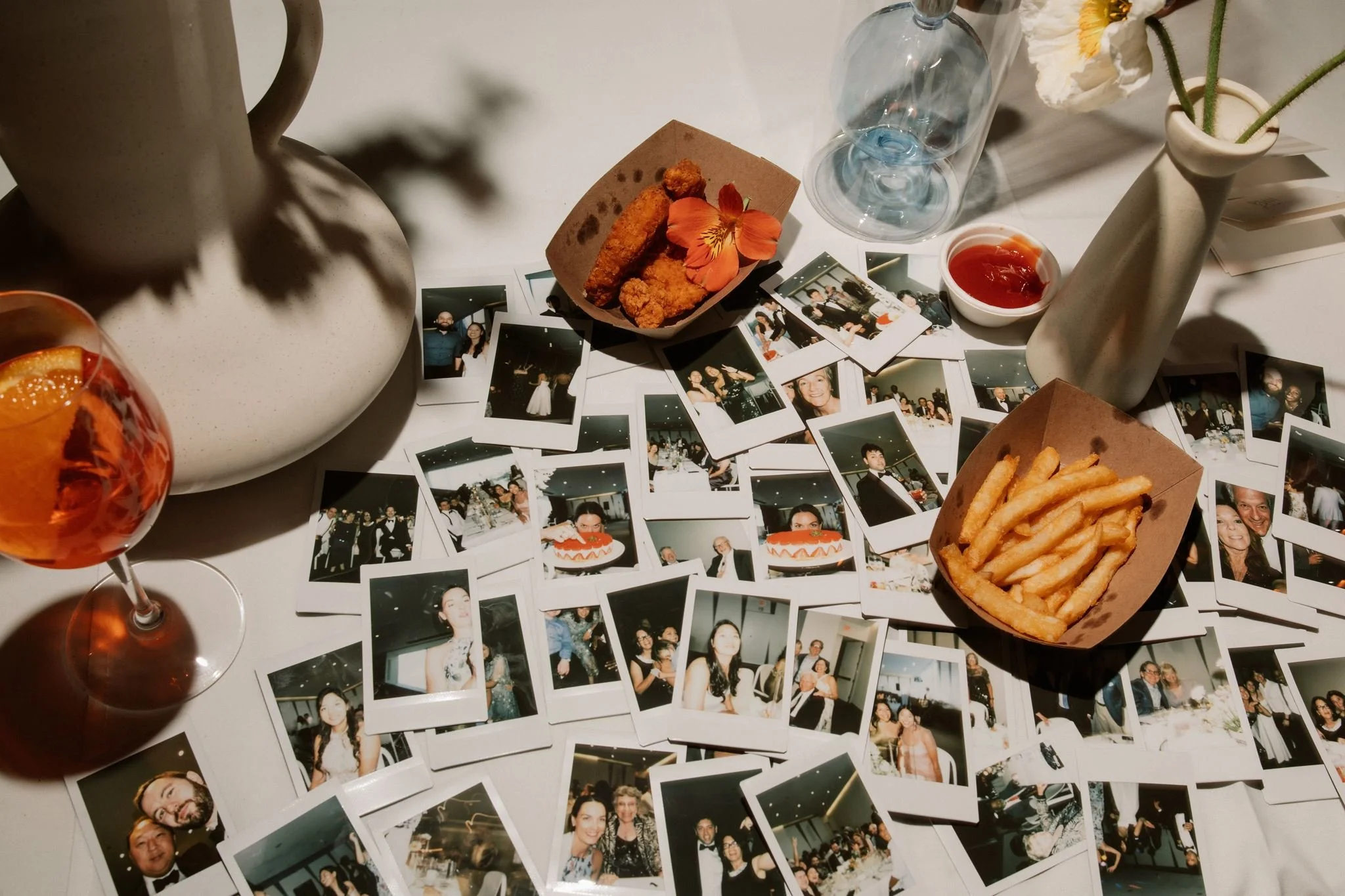 late night polaroid table