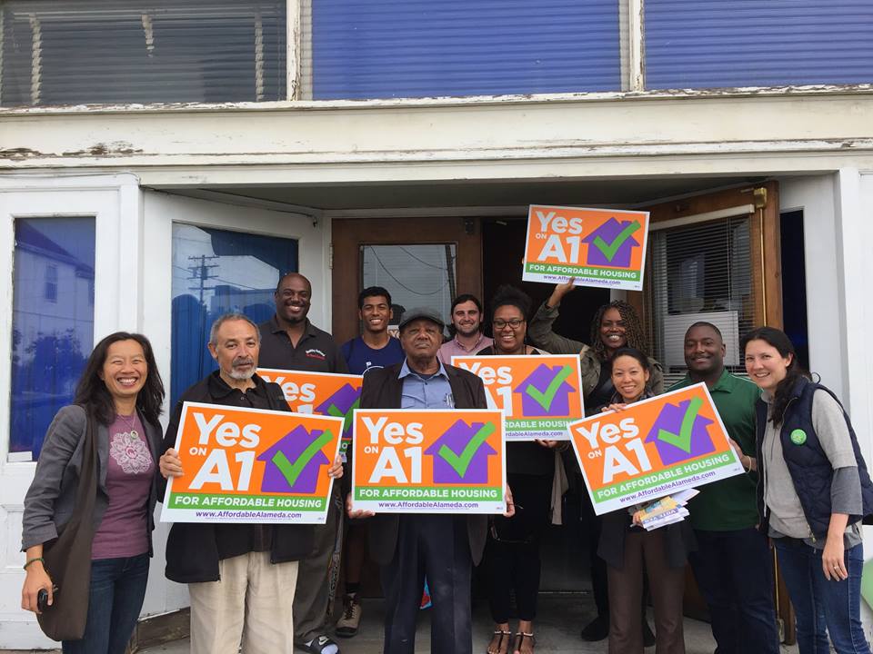 Justice legends Bobby Seale & Phil Hutchings join us for affordable housing bond!