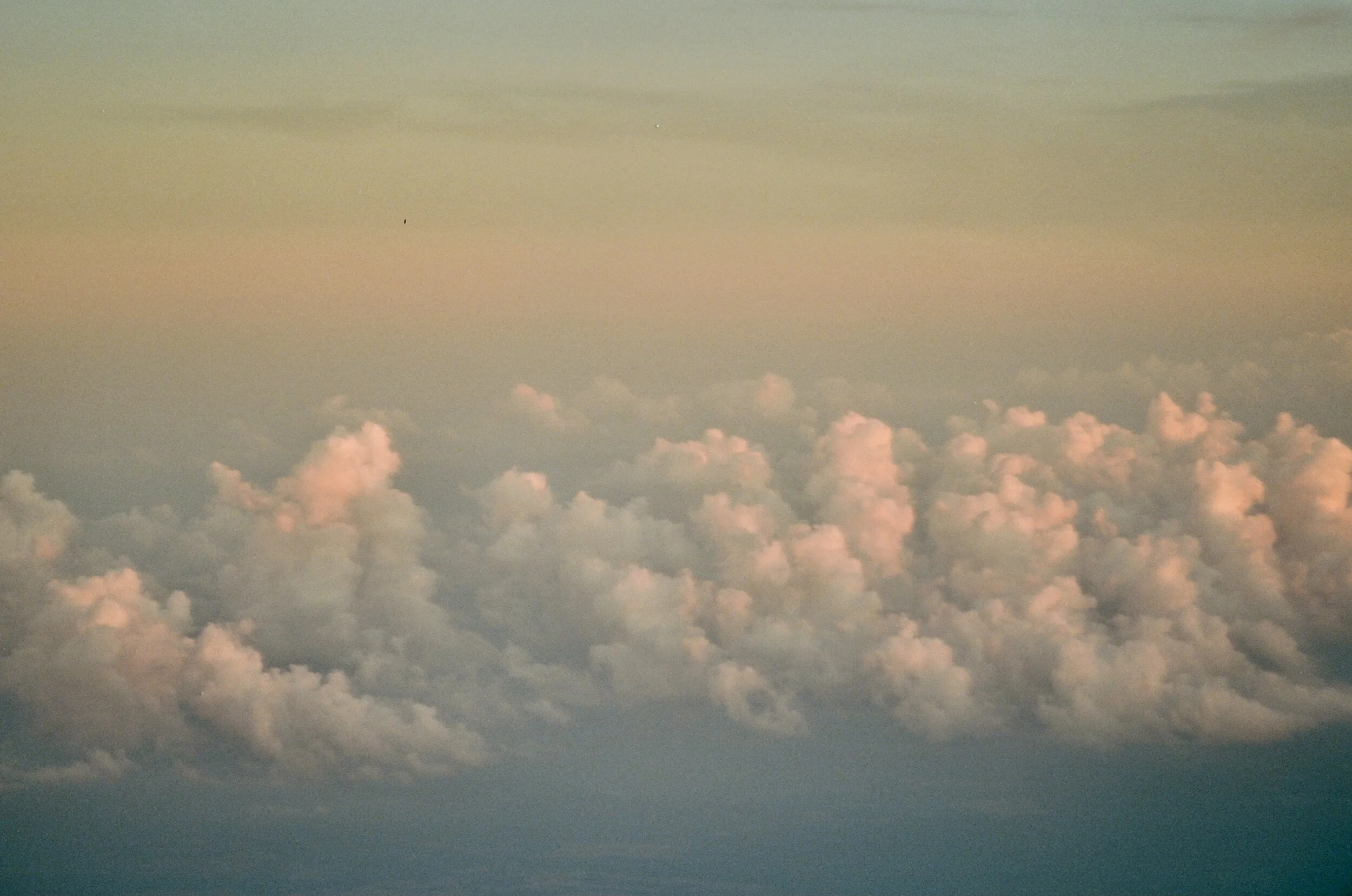 Flying over the Atlantic.