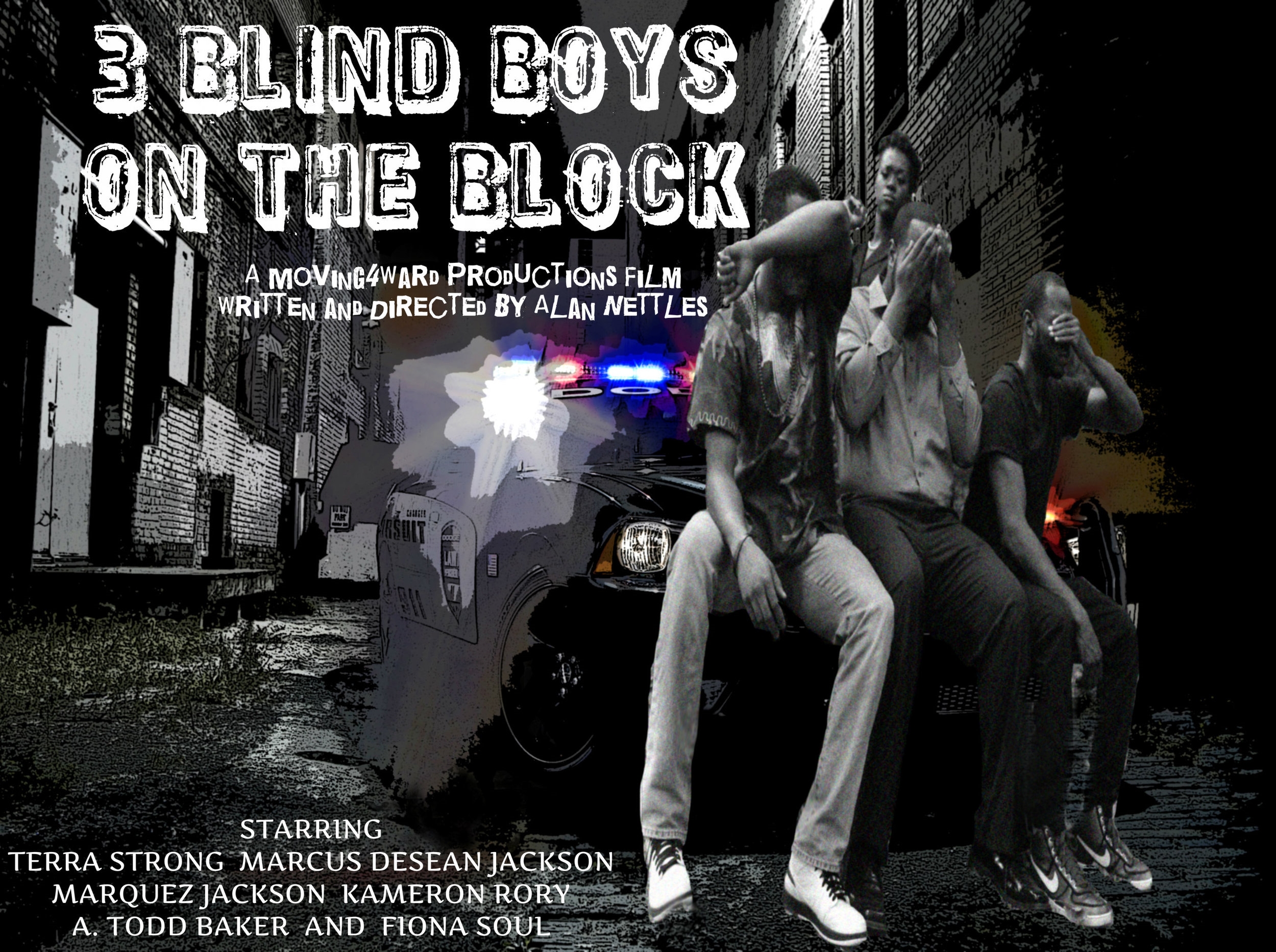 Promotional Poster, "3 Blind Boys On The Block"; Credit: Jo Roberts.