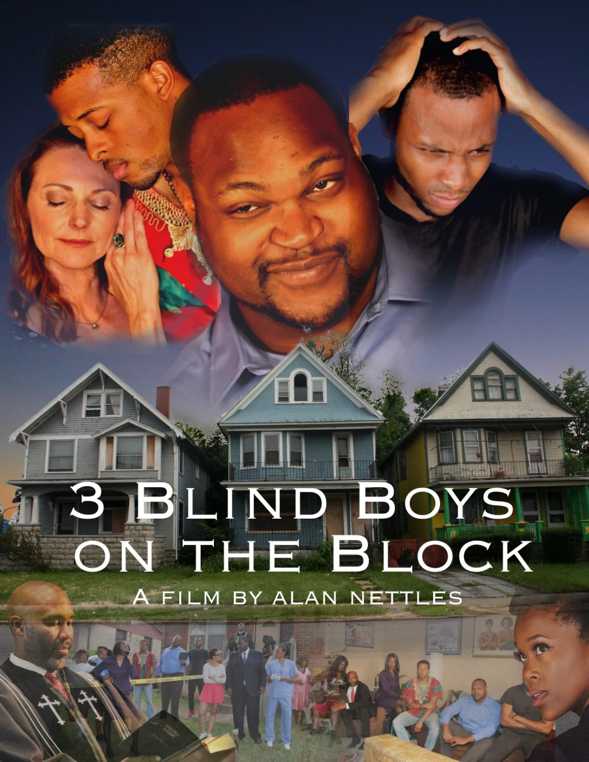 Premiere Theatrical Poster, 3 Blind Boys On The Block; Credit: Shanese Brown.