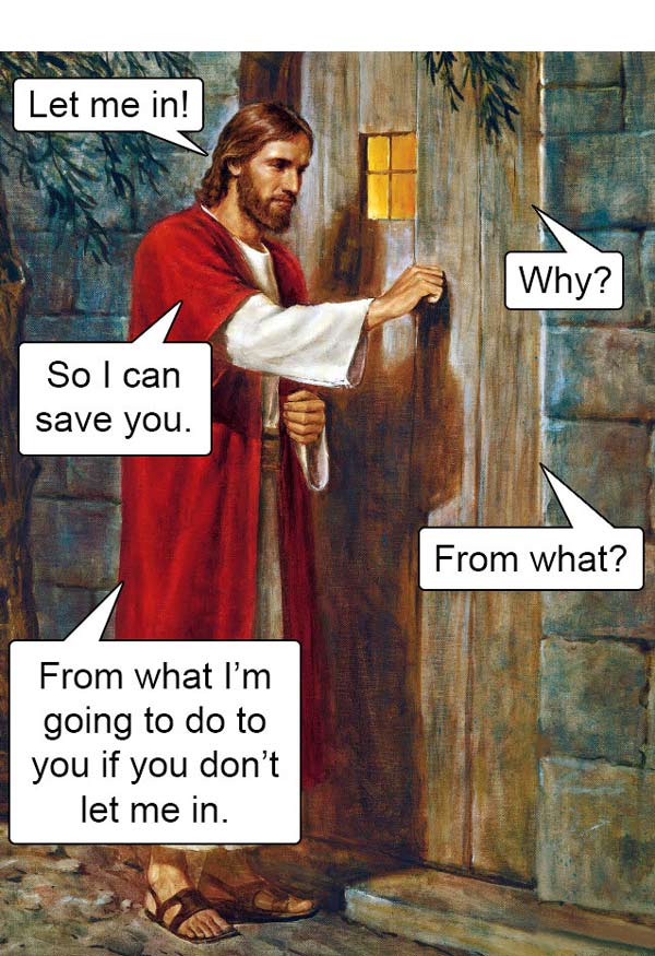 Jesus at the Door by Del Parson (dialogue not included in the original)