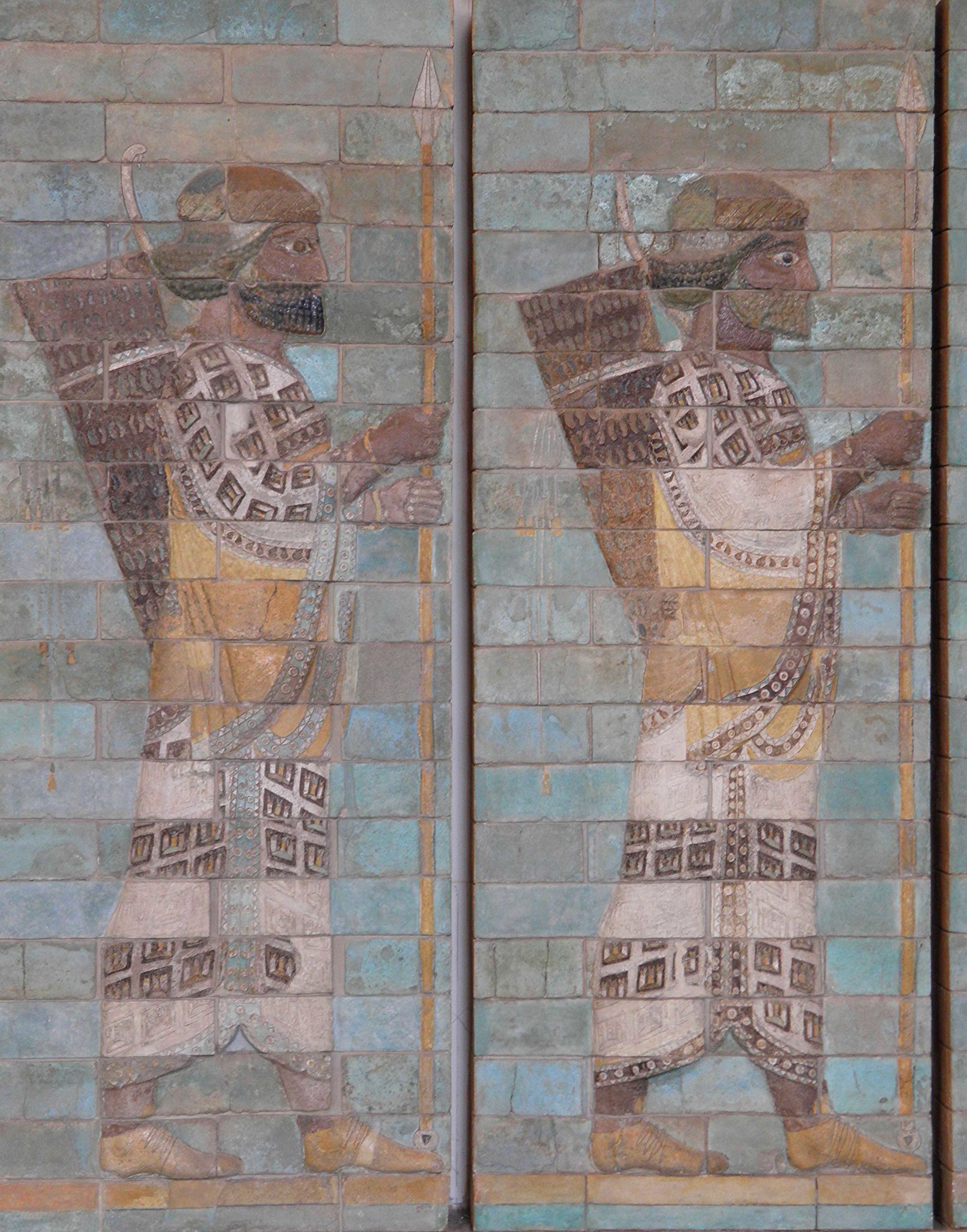 Frieze of Archers from the Palace of Darius I in Susa, Achaemenid Persian period ...