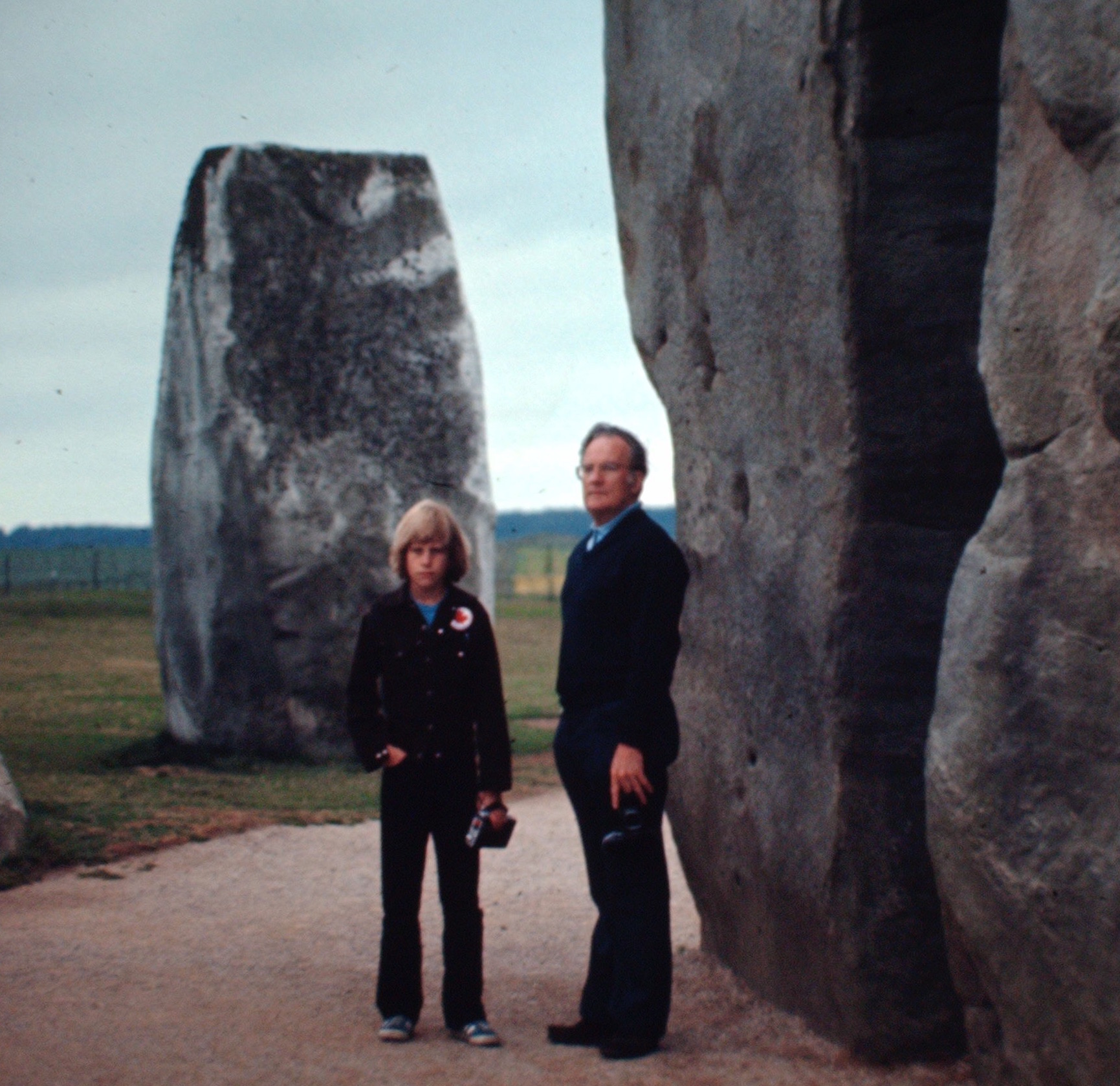 Stonehenge, 1974. My dad, Allan, and I drove from Scotland to Italy.