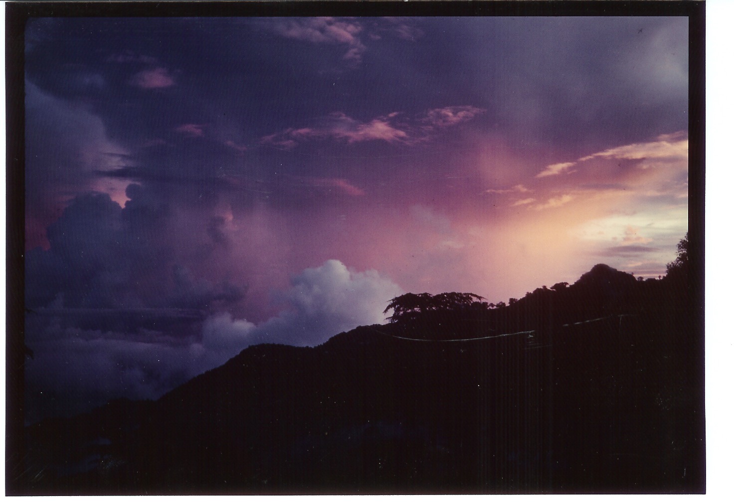 My mom, sister, and I returned from Geneva via Asia in 1980. Here are two unfiltered shots from Mussoorie, a hill station in Northern India.