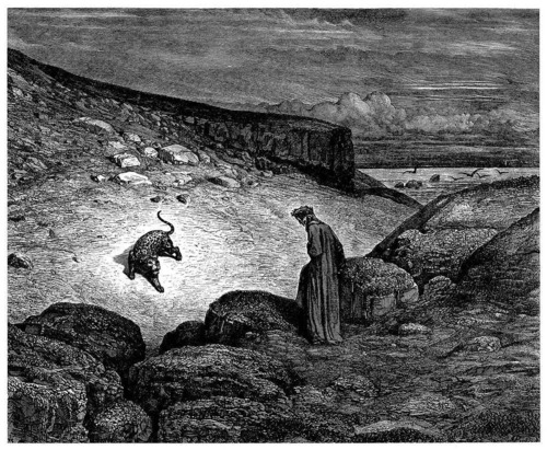 Gustave Doré's 1857 illustrations to the beginning of Dante's Inferno .