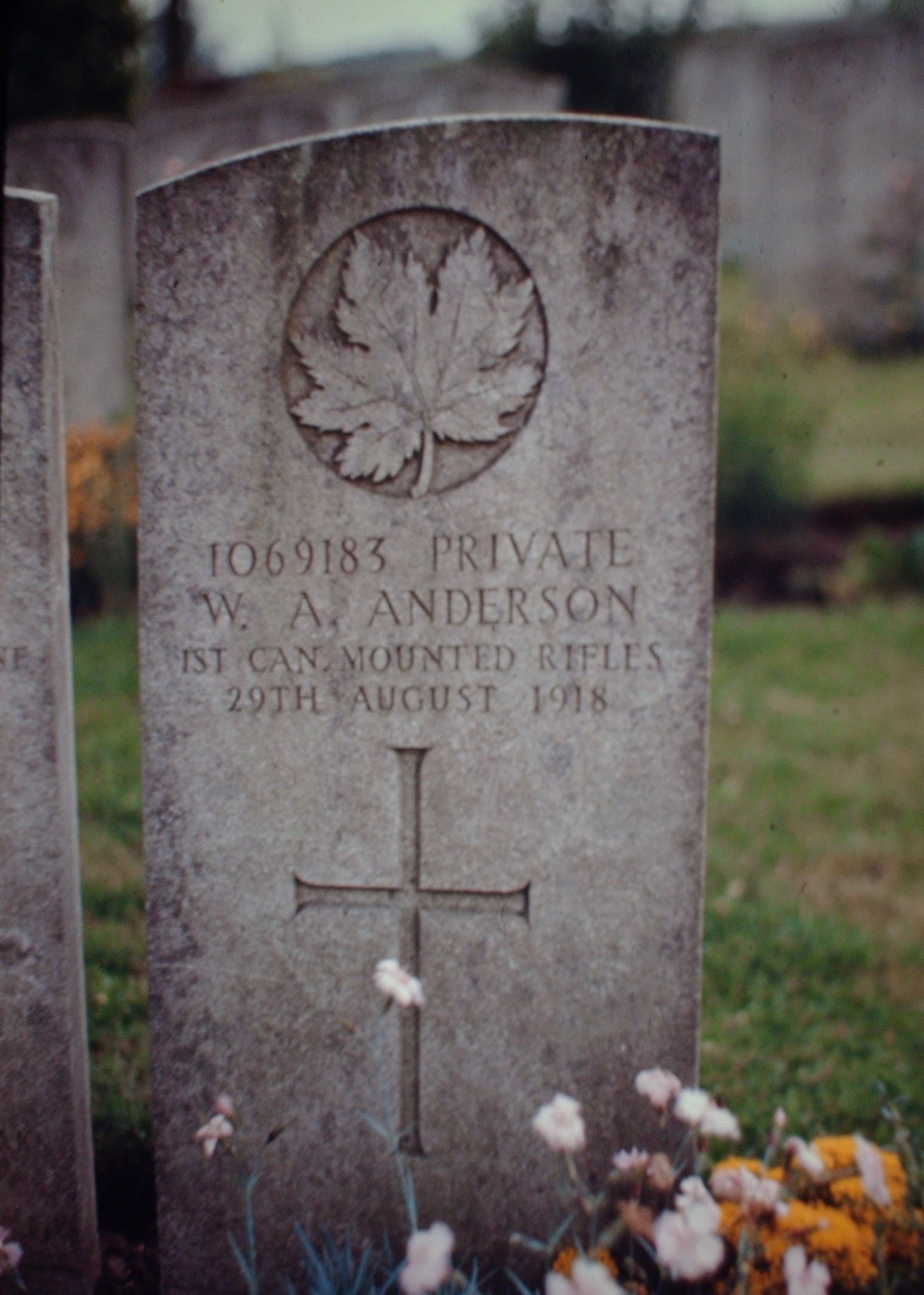 One of the fallen -- on my mother's side of the family.
