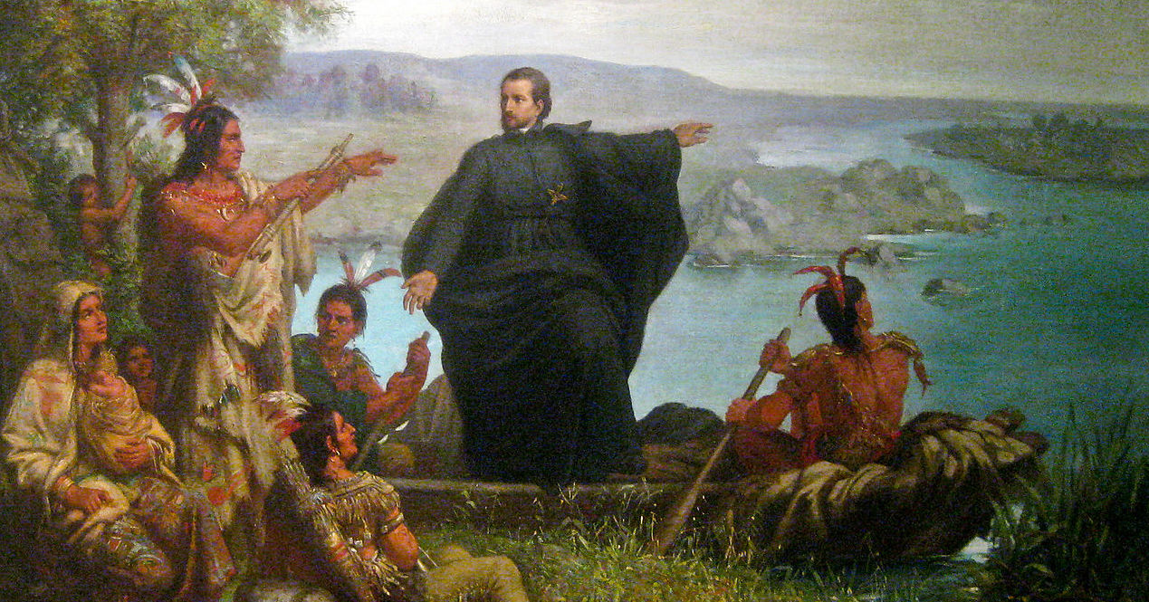 Père Marquette and the Indians , 1869, by Wilhelm Lamprecht (Wikimedia Commons)