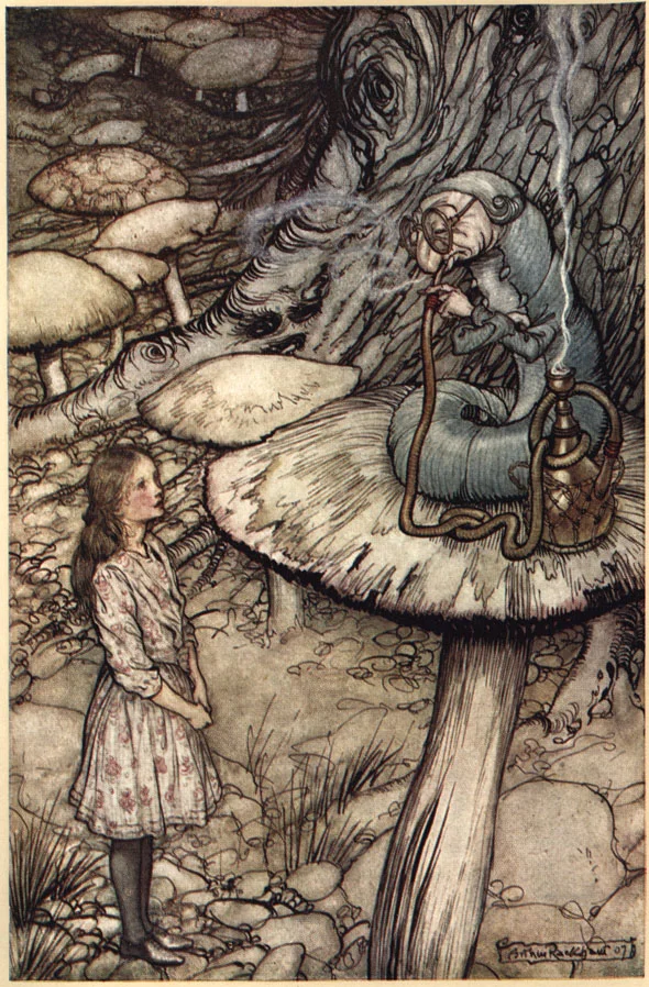 Arthur Rackham's 1907 illustrations of Alice in Wonderland