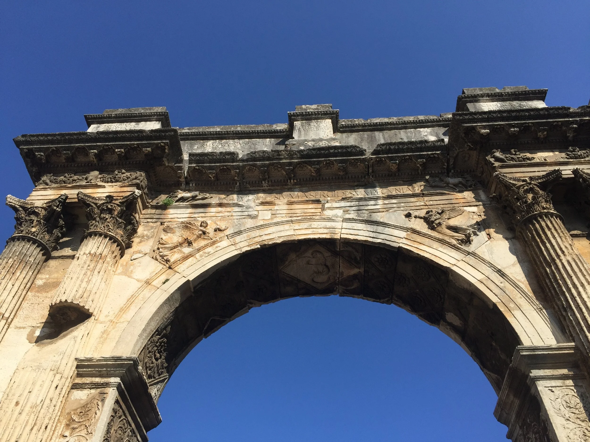 Roman Arch of the Sergeii, built c. 29-27 BC.