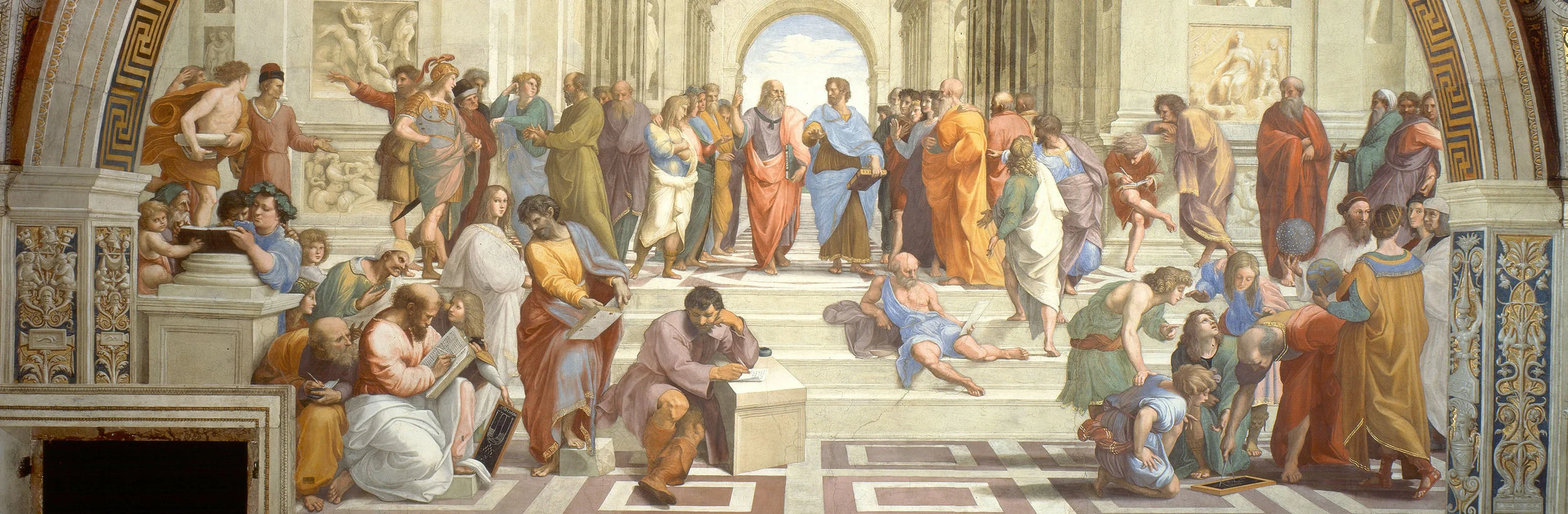 Above is Raphael's original School of Athens , 1511