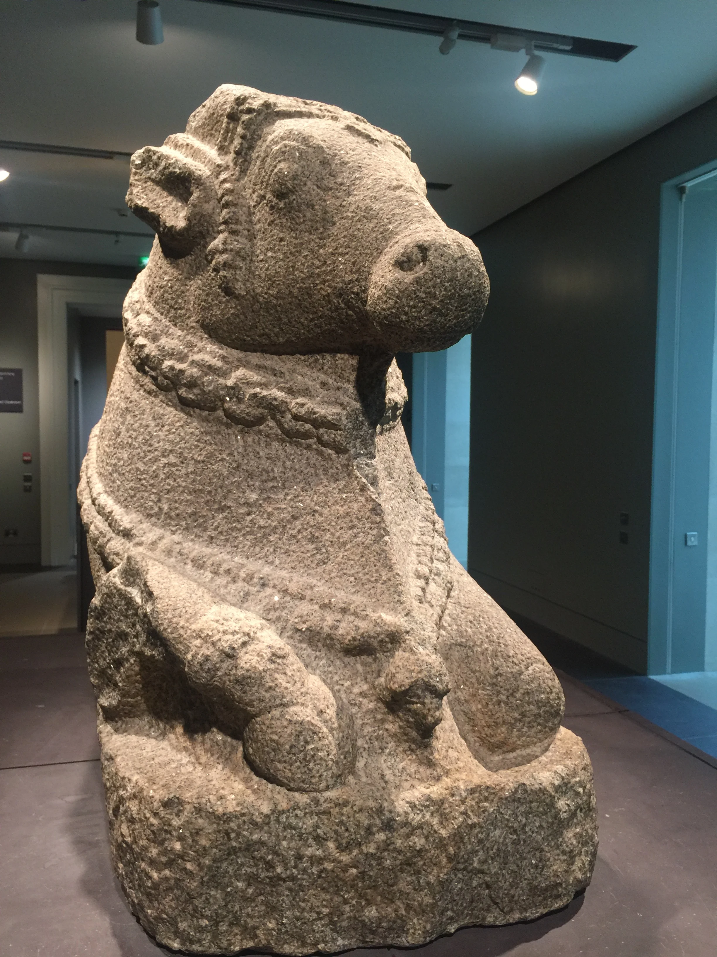 Nandi, the mount of Shiva. South-west India, 1500s. I love this statue — he’s so massive yet somehow tender & wise.