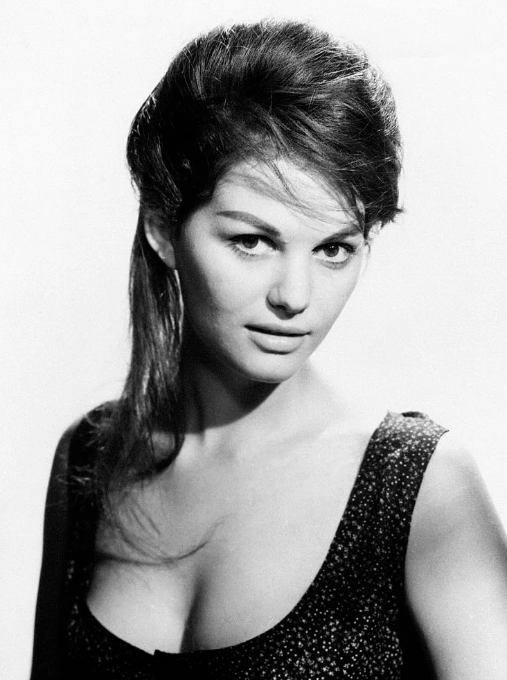 Claudia Cardinale, guest of the Italian TV show Teatro 10 , Rome, 7 March 1971, Radiocorriere , XLVIII, n. 10 / Claudia Cardinale, 1960 (both from Wikimedia Commons)