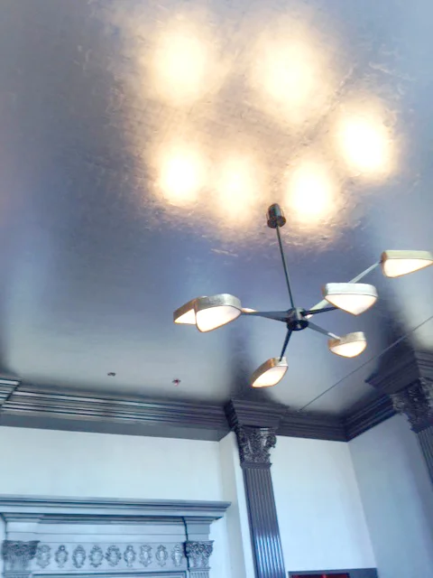 Hand placed caplan leaf ceiling, NYC