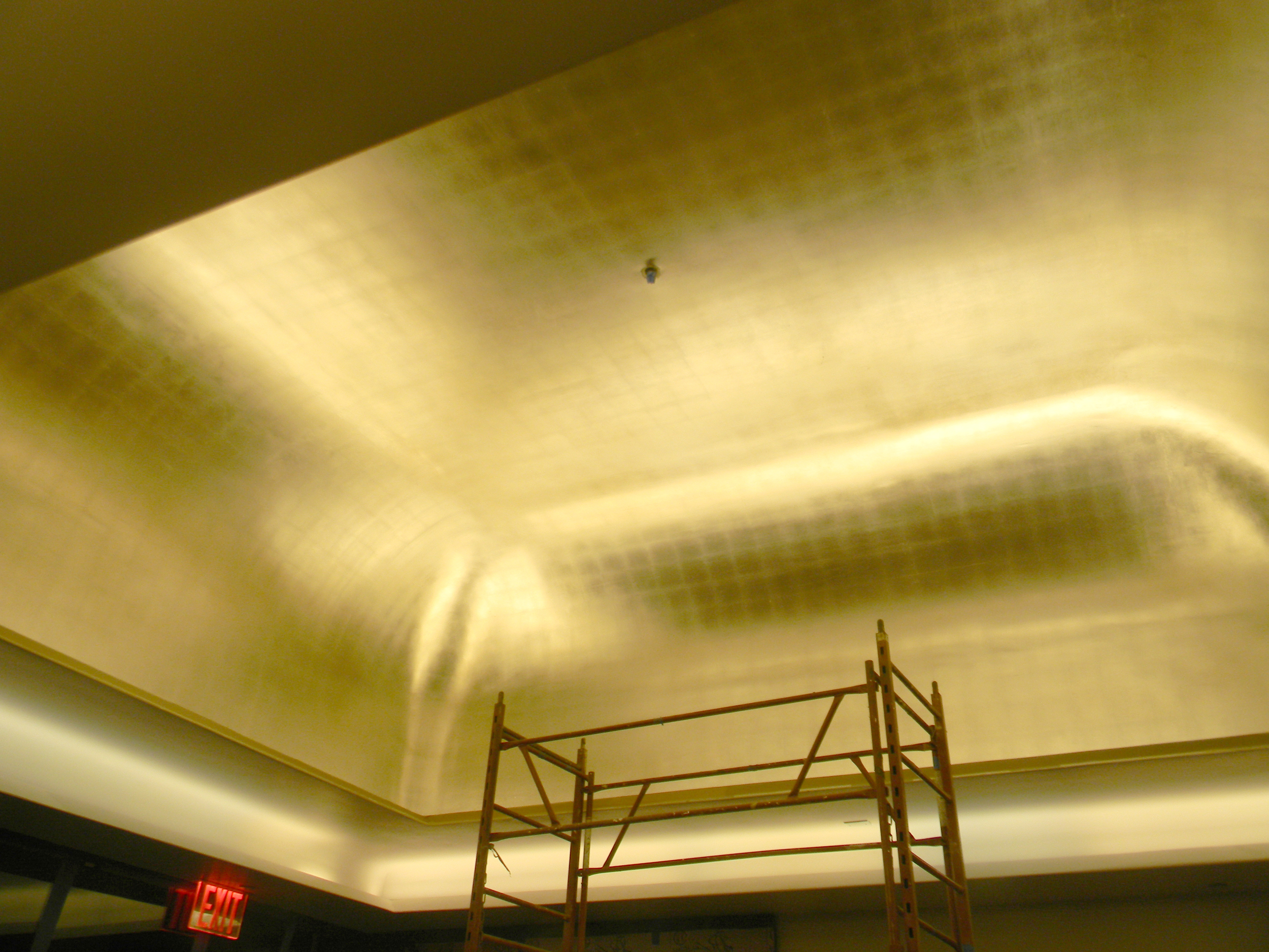 Aluminum gilded ceiling, Knickerbocker Hotel lobby, NYC