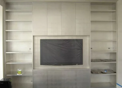 Aluminum gilded entertainment center, NYC