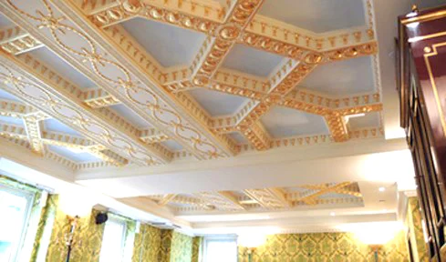 23.75k gilded ceiling details, Trump Plaza NYC