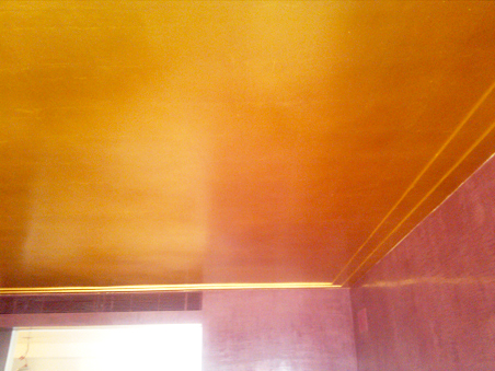 23k hand placed leaf ceiling, NYC