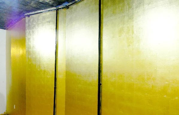 Metal leaf walls, Georgia Vintage Clothing NYC
